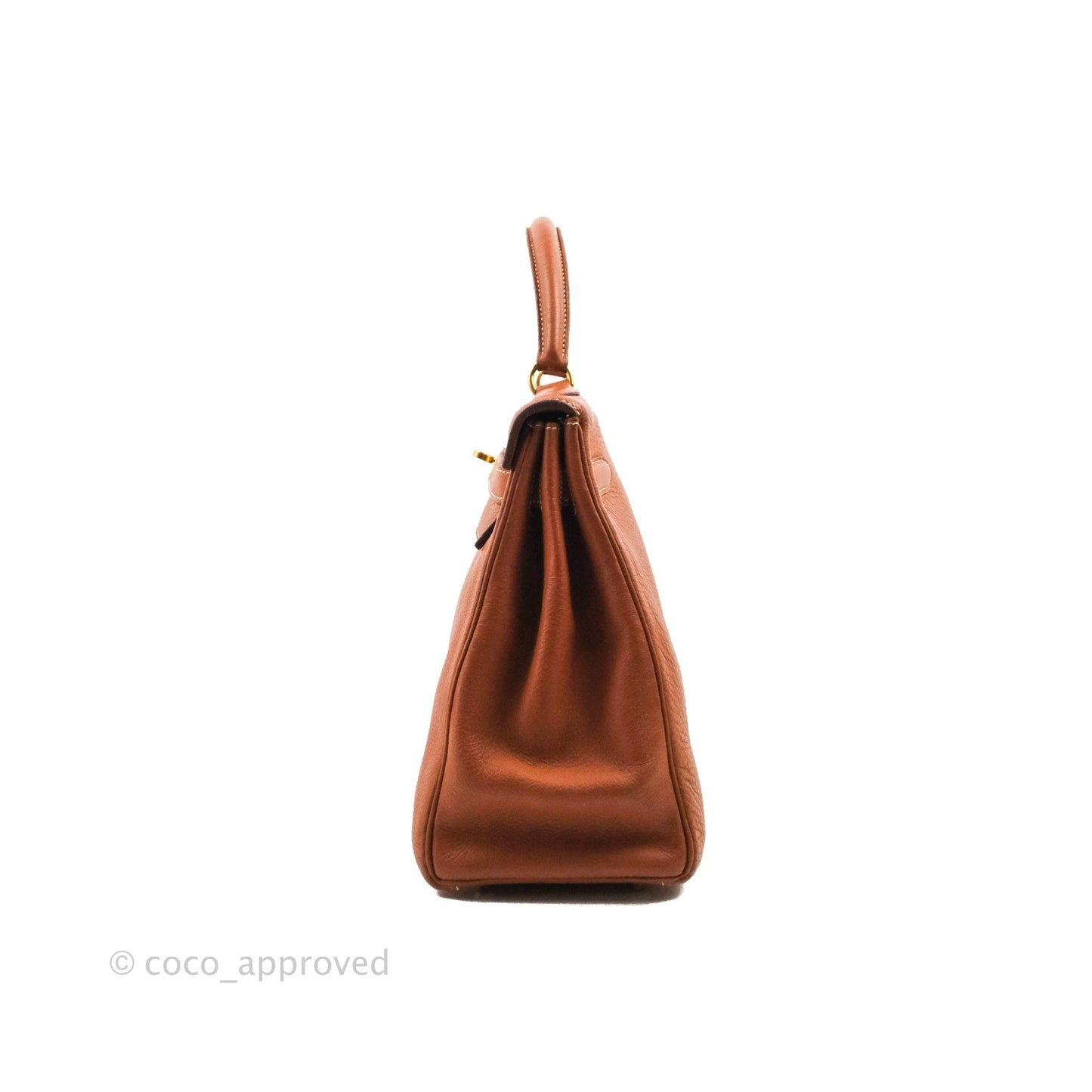 Hermès Kelly 32 Retourne Gold Clemence Gold Hardware