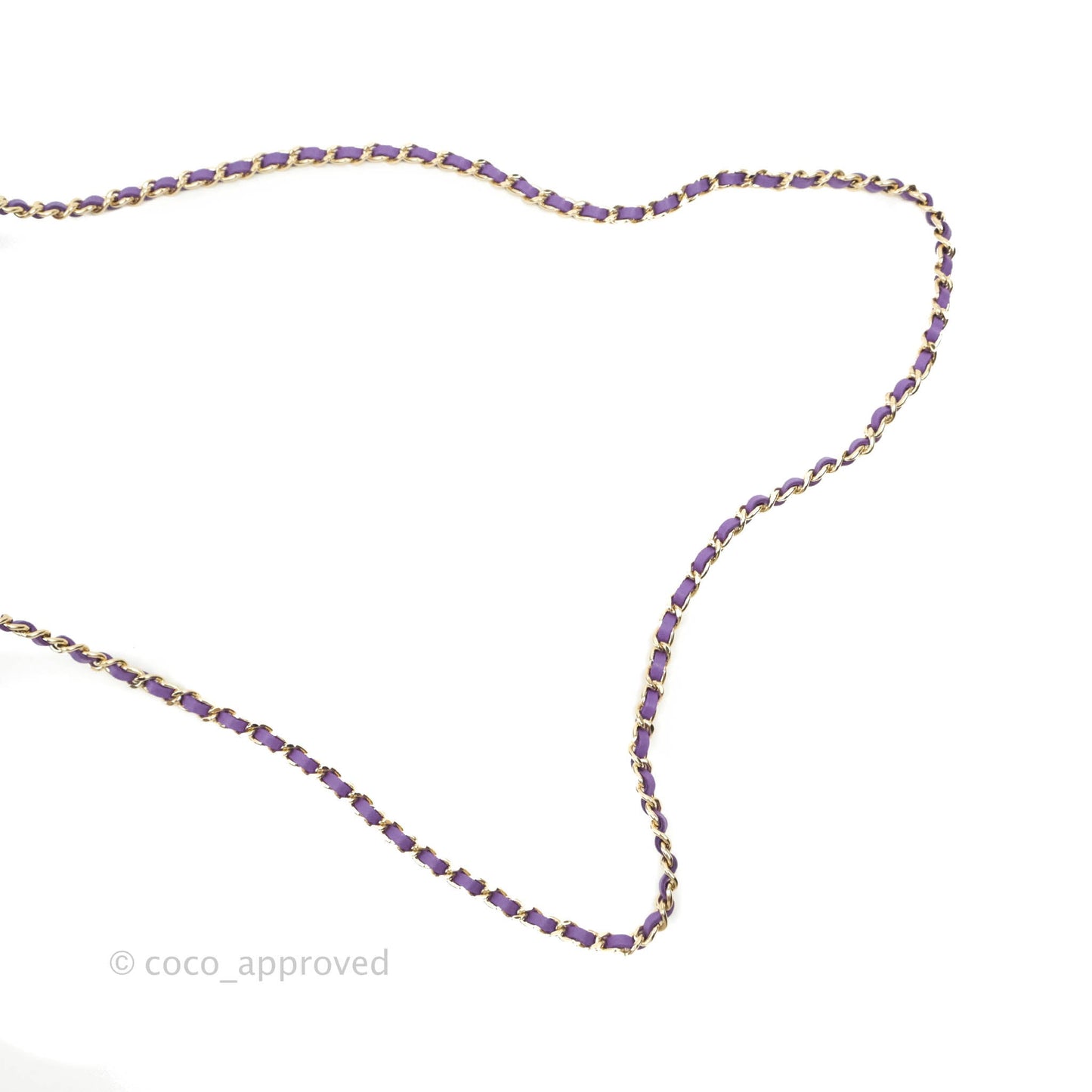 Chanel Classic Vanity Rectangular Top Handle With Chain Purple Lambskin Gold Hardware