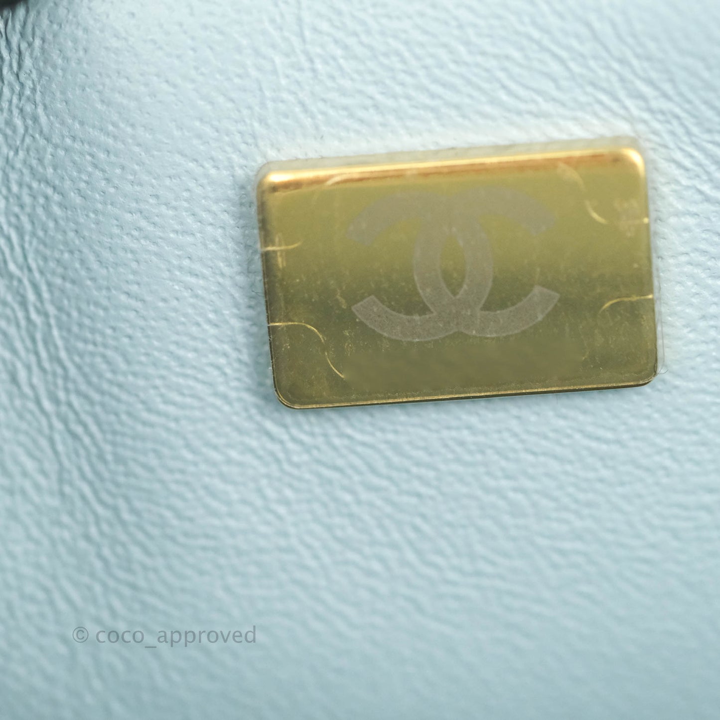 Chanel Mini Reissue 224 Light Blue Aged Calfskin Aged Gold Hardware