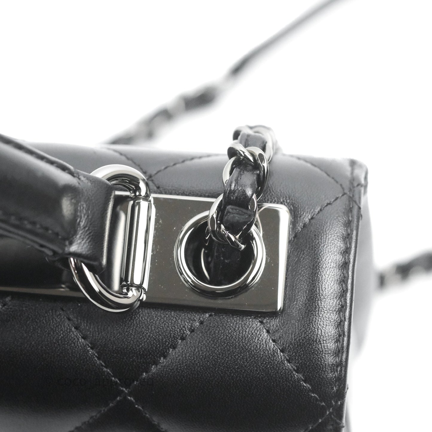 Chanel Trendy CC Small Black Lambskin Dark Silver Hardware