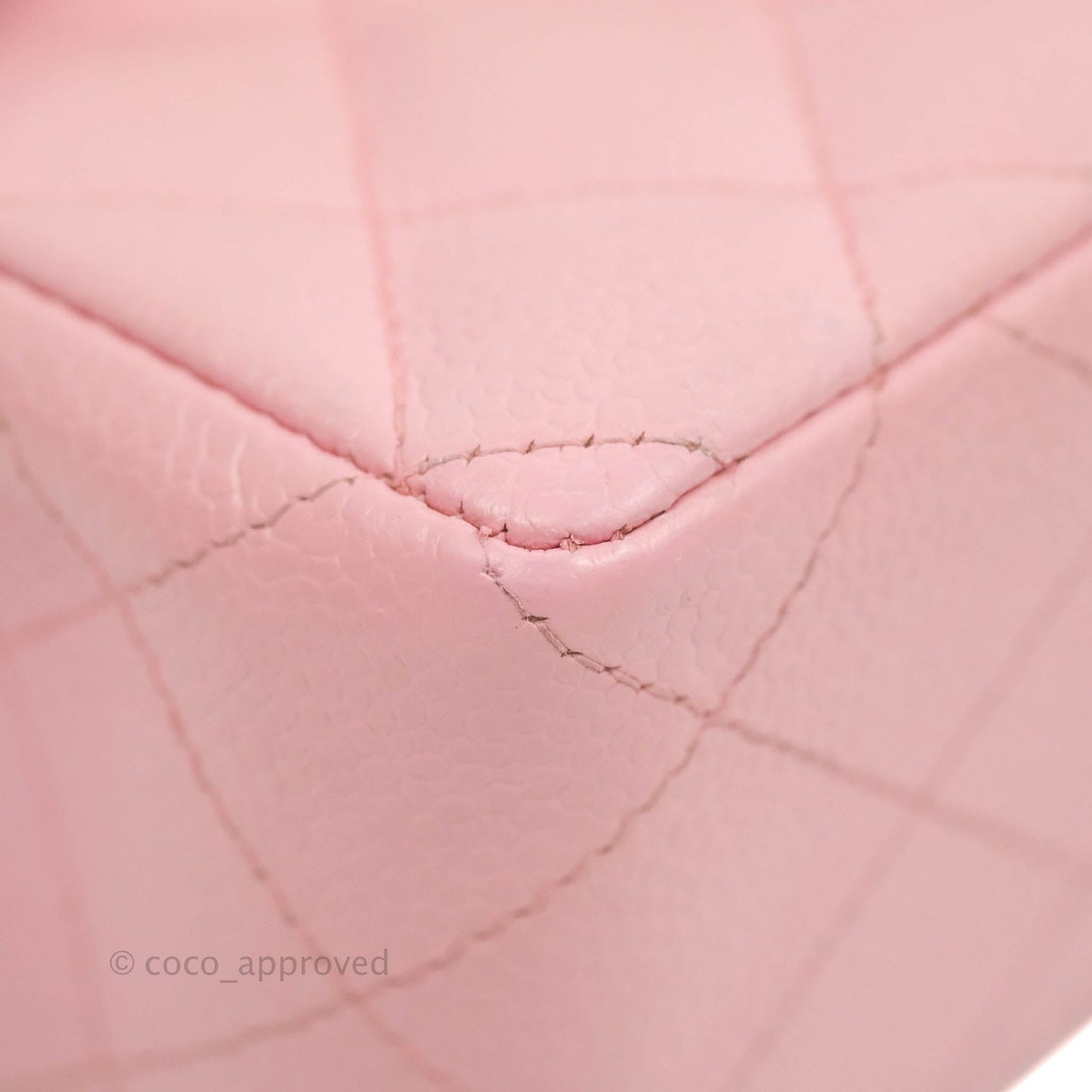 Chanel Quilted Vintage Mini Square Flap Pink Caviar Pink Hardware