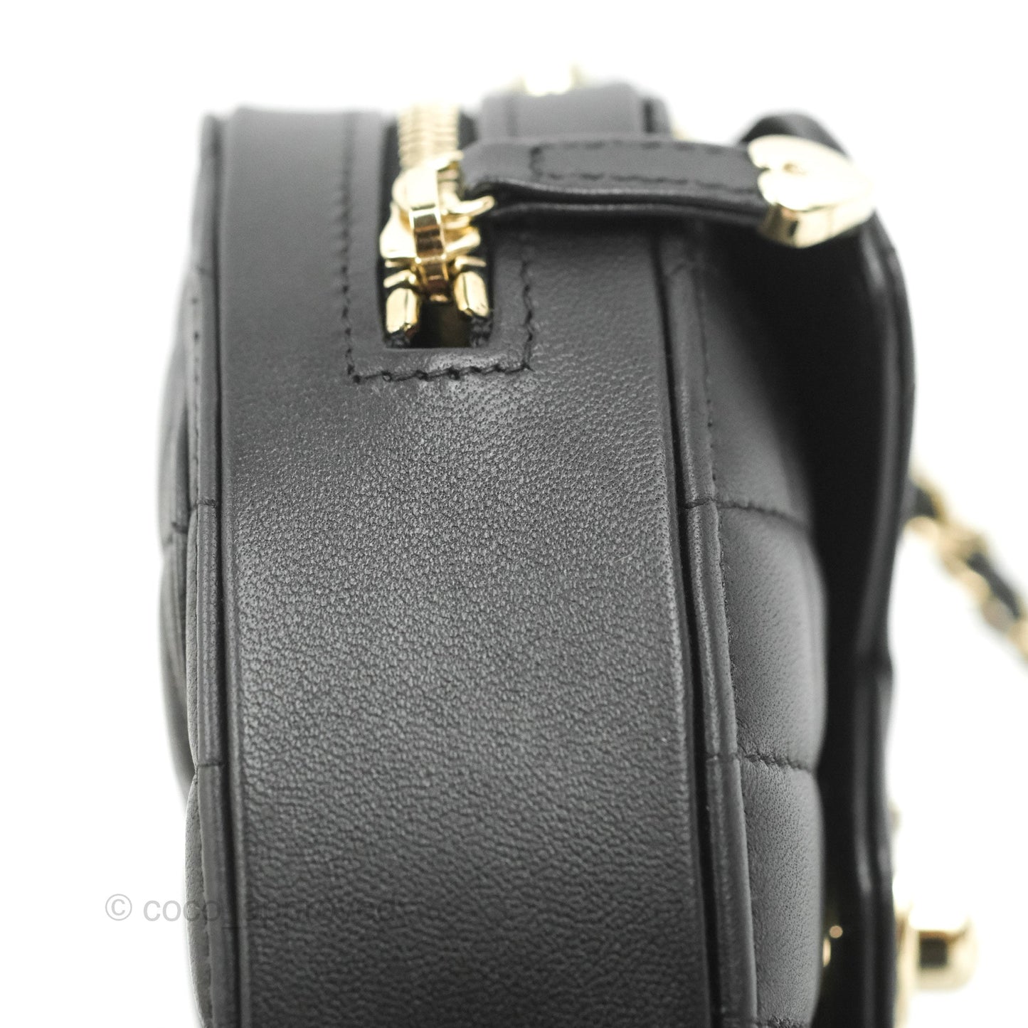 Chanel Small Heart Bag Black Lambskin Gold Hardware 22S
