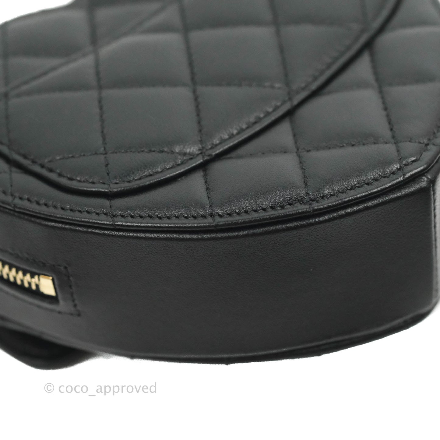 Chanel Small Heart Bag Black Lambskin Gold Hardware 22S