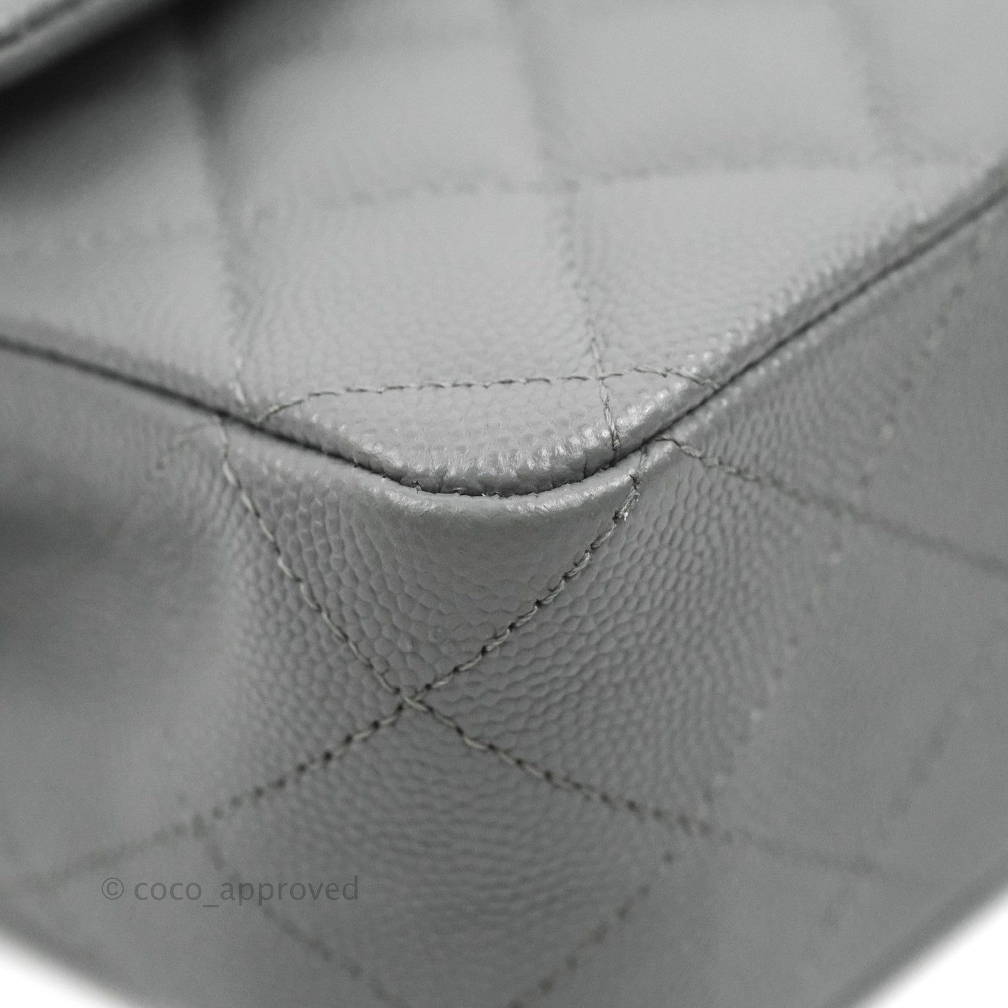 Chanel Classic Medium M/L Flap Dark Grey Caviar Gold Hardware 20C