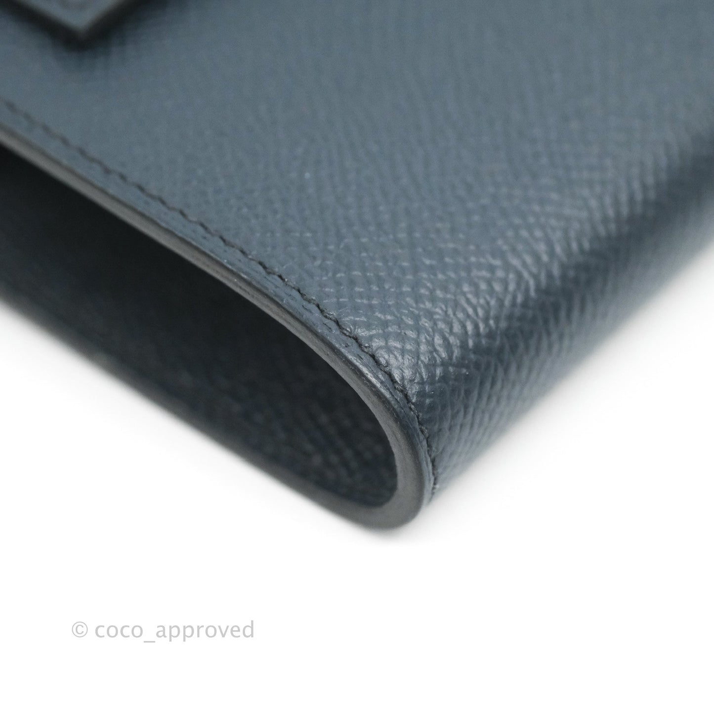 Hermès Epsom Kelly To Go Wallet Midnight Blue Palladium Hardware