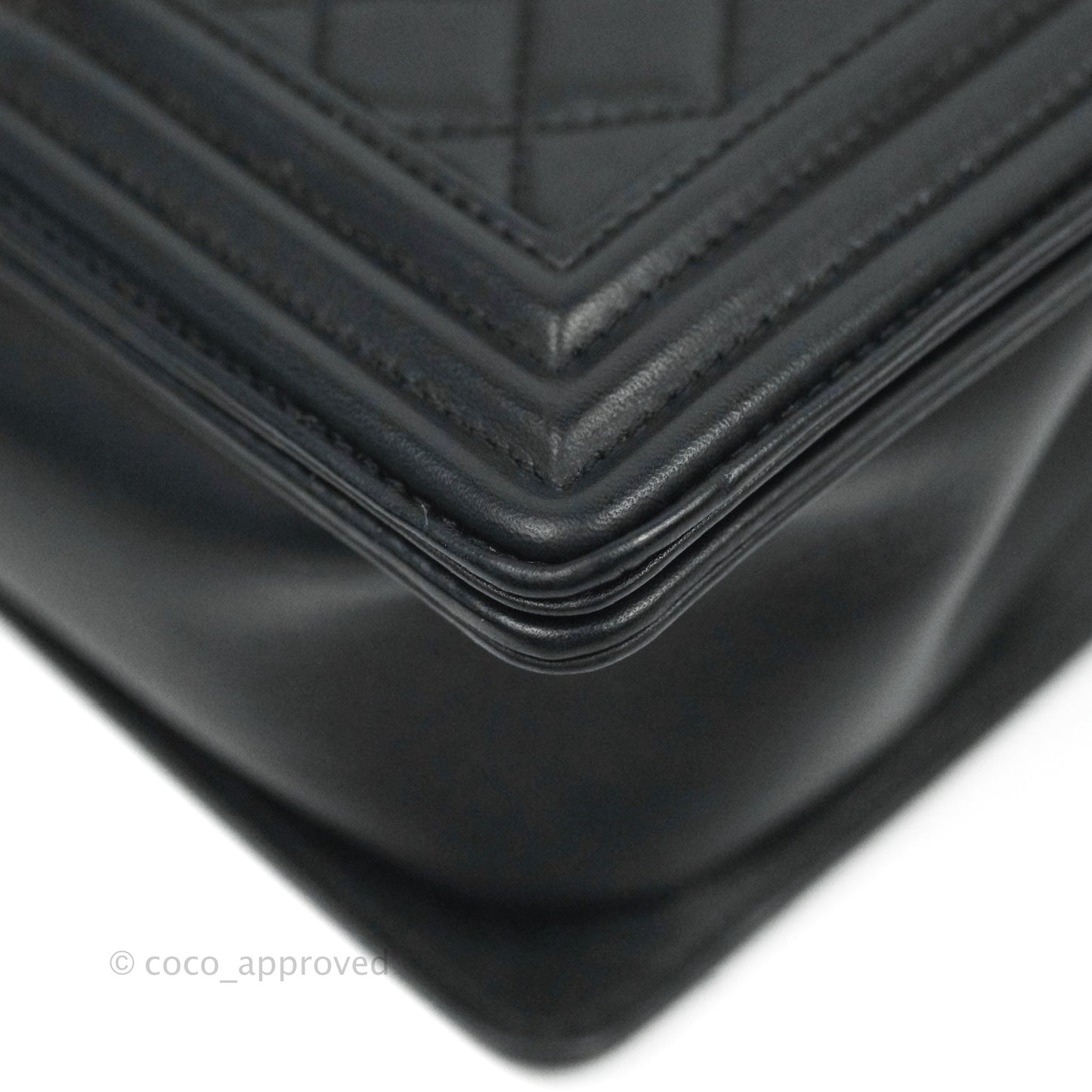 Chanel Quilted Medium Boy Black Lambskin Gold Hardware