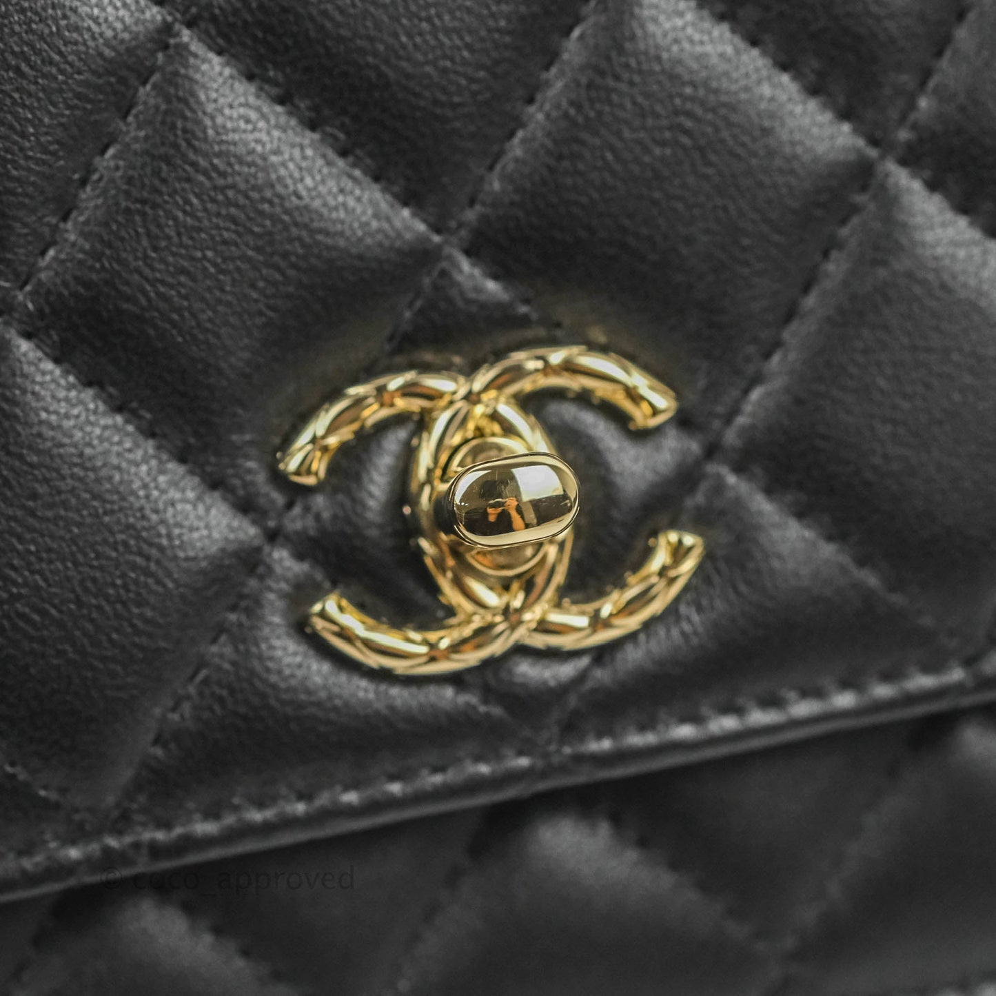 Chanel Quilted WOC Black Lambskin Gold Hardware