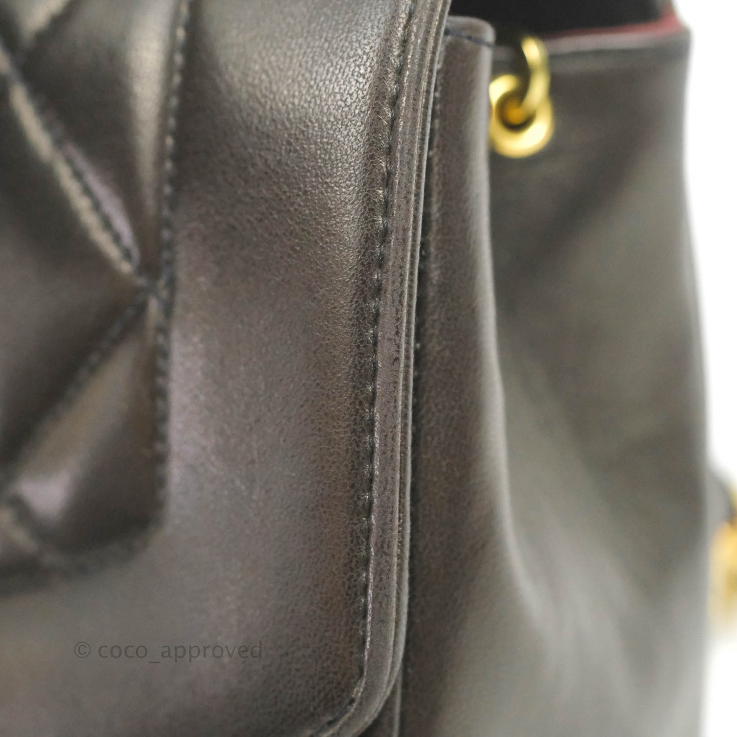 Chanel Vintage Small Quilted Classic Diana Flap Bag Black Lambskin 24K Gold Hardware