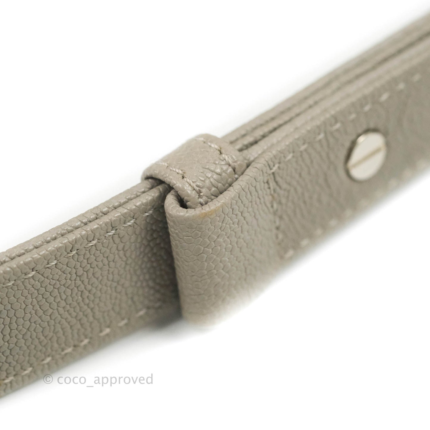 Chanel Quilted Medium Boy Etoupe Grey Caviar Silver Hardware