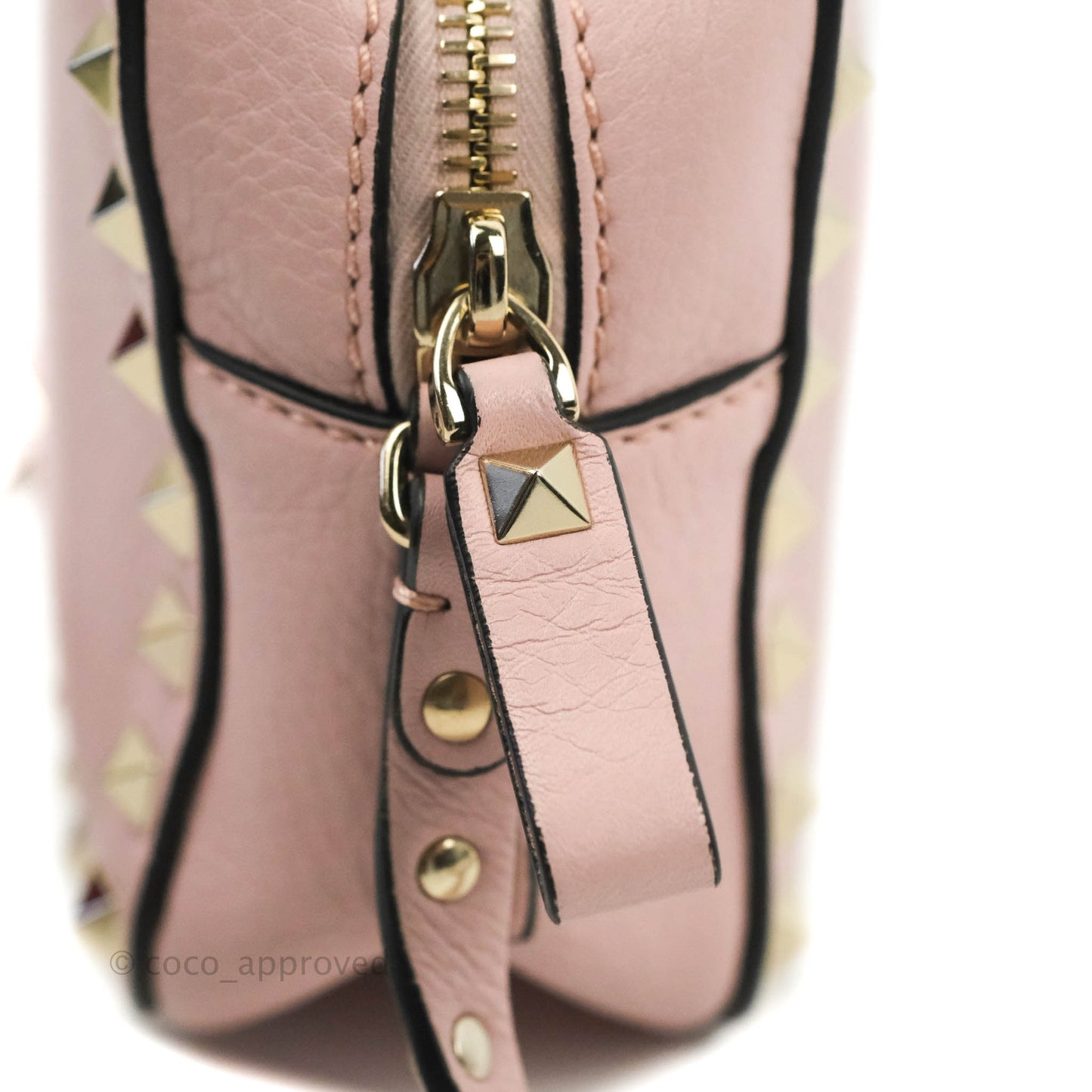 Valentino Garavani Small Rockstud Crossbody Bag Poudre Grainy Calfskin