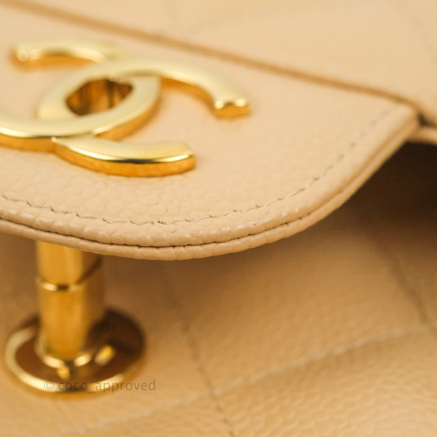 Chanel Jumbo Double Flap Beige Caviar Gold Hardware⁣⁣