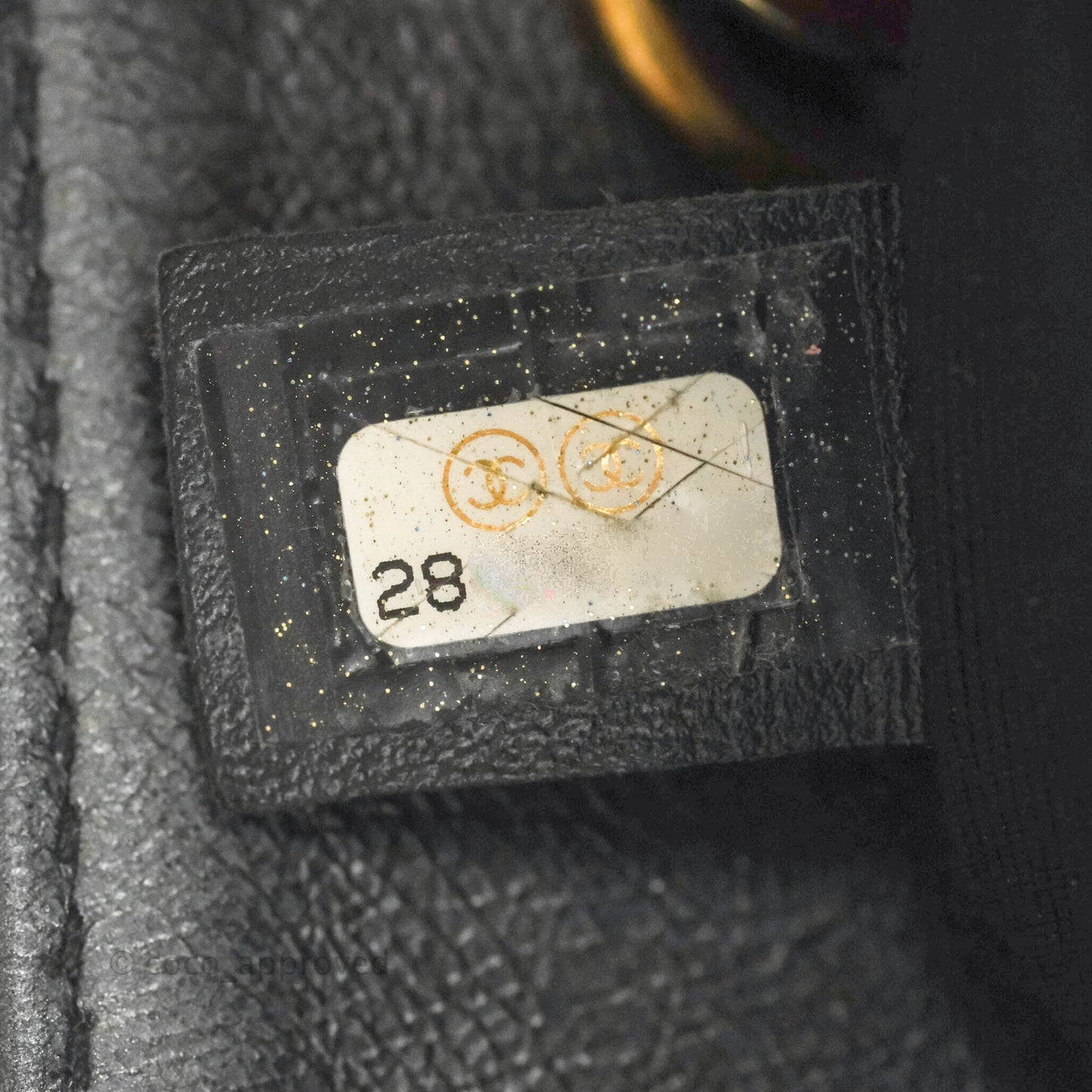 Chanel Quilted Drawstring Shopping Tote Bag Metallic Dark Grey Aged Calfskin Aged Gold Hardware