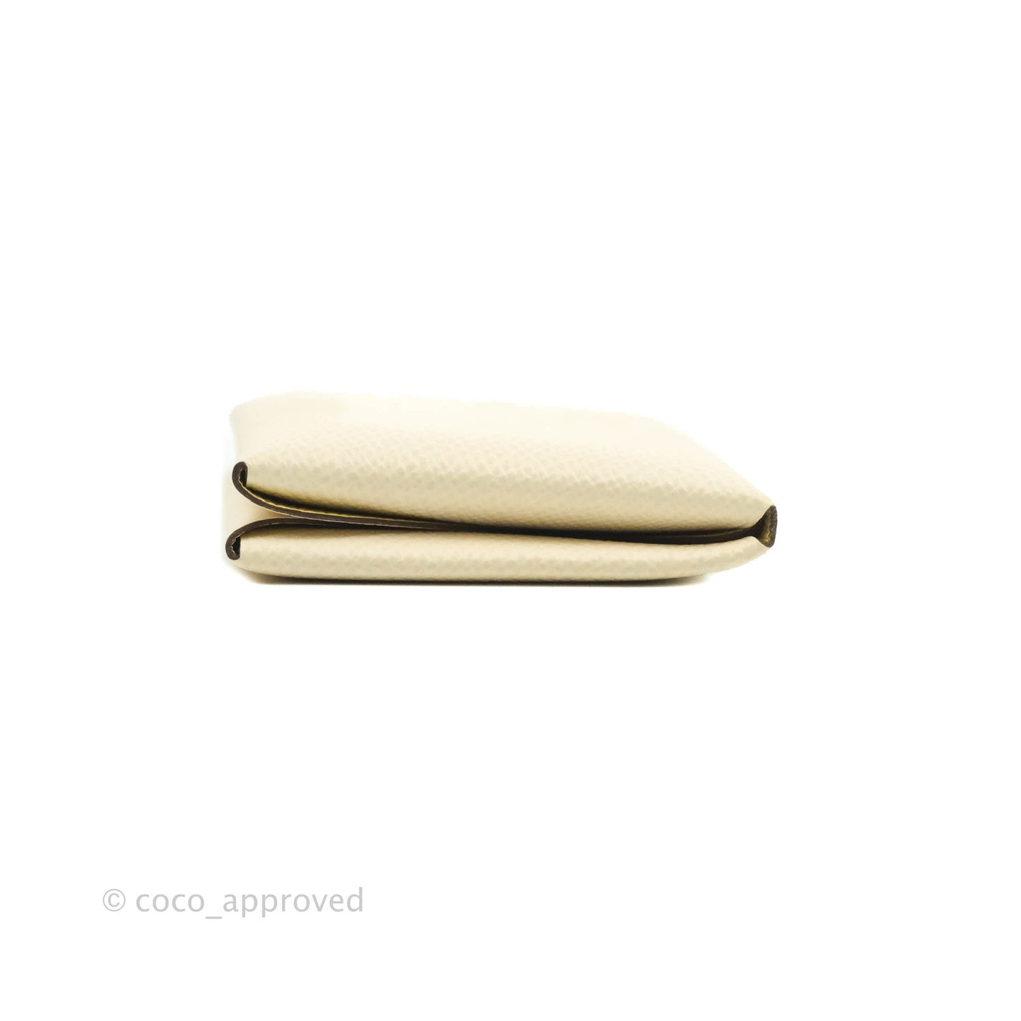 Hermès Calvi Duo Verso Card Case Nata/Jaune Poussin Epsom