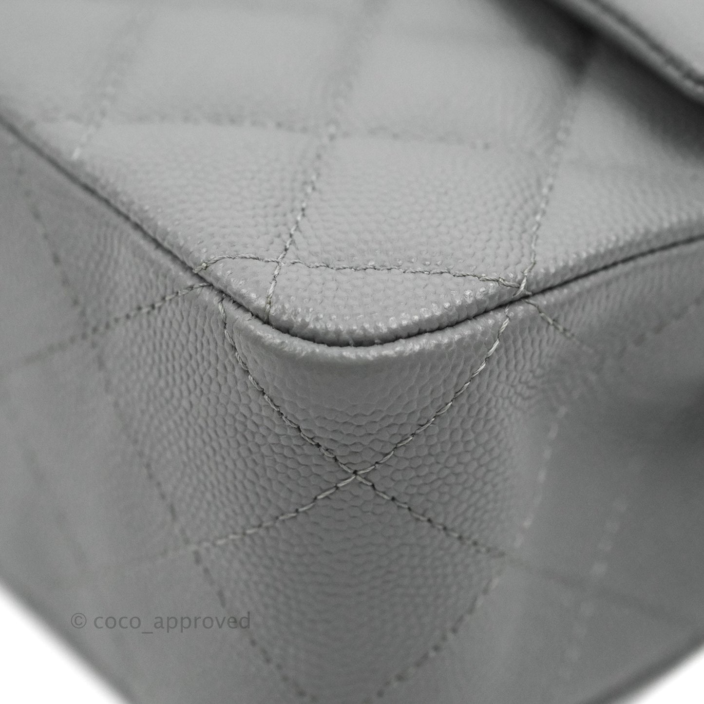 Chanel Classic Medium M/L Flap Dark Grey Caviar Gold Hardware 20C