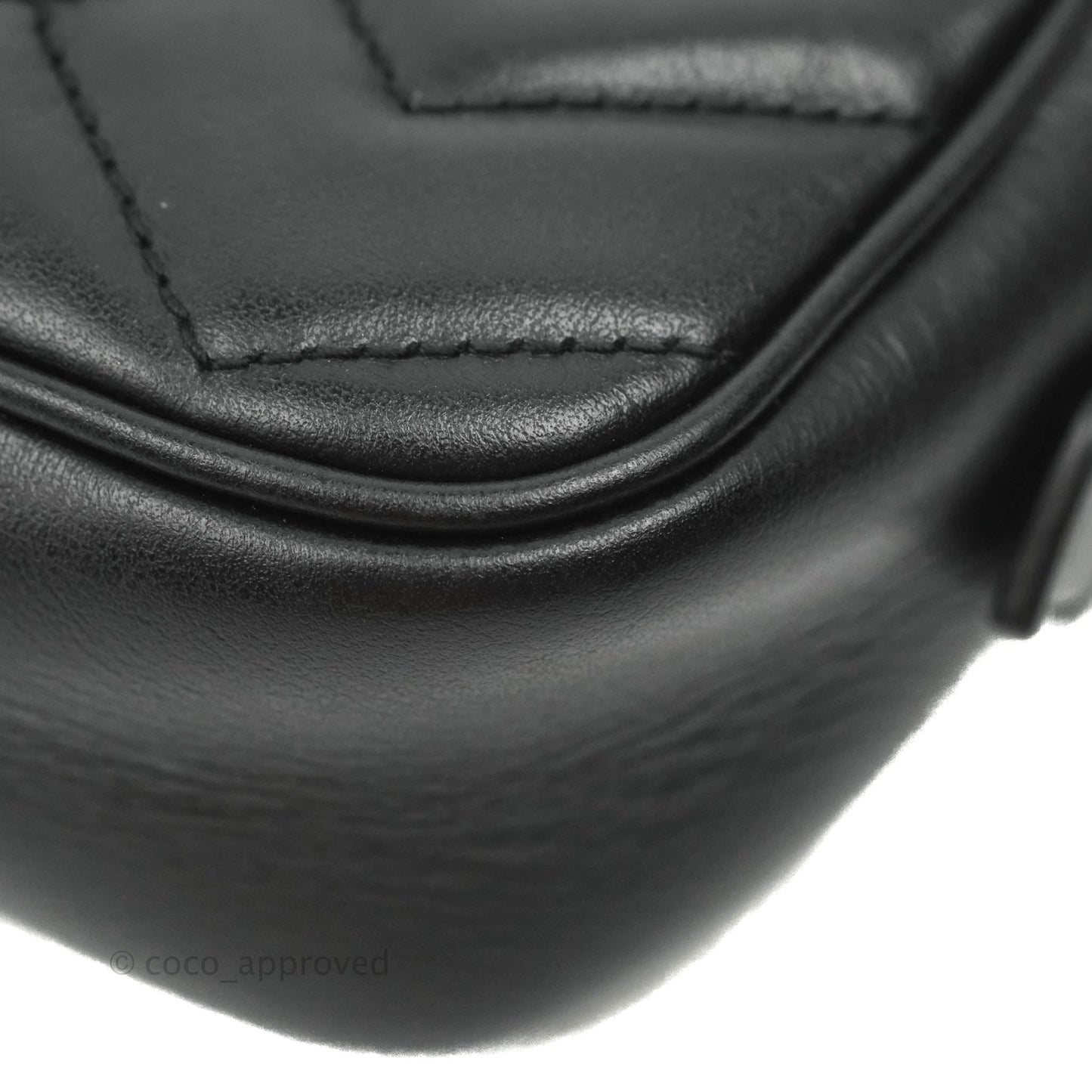 Gucci Mini Matelasse GG Marmont Camera Bag Black Calfskin Gold Hardware