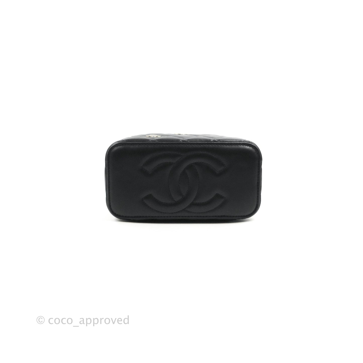 Chanel Vanity with Chain Black Lambskin Gold Hardware 23C