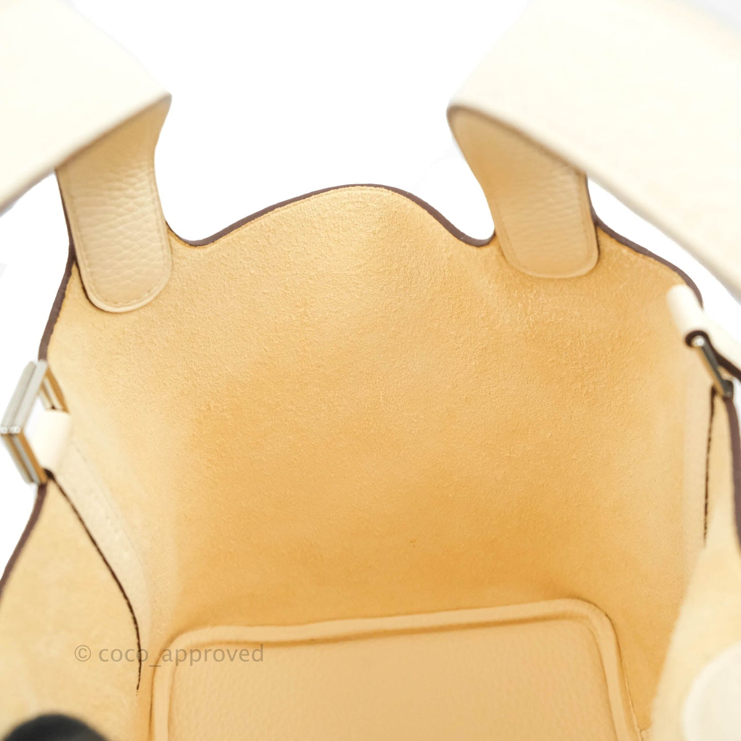 Hermès Clemence Picotin Lock 18 Nata Silver Hardware