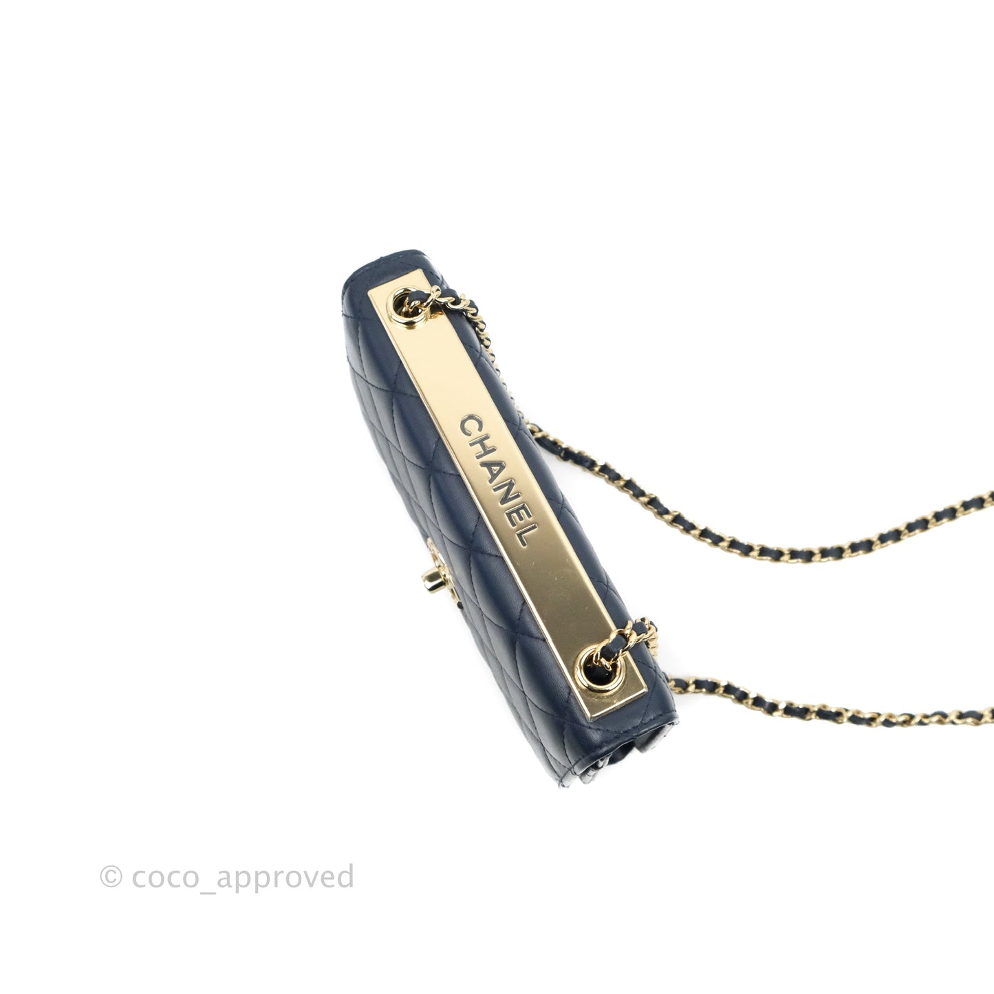 Chanel Trendy CC WOC Wallet On Chain Navy Lambskin Gold Hardware
