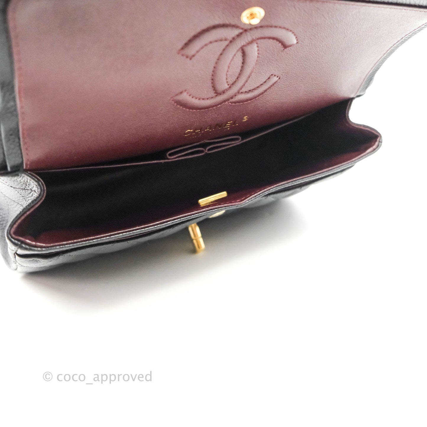 Chanel Small Classic Quilted Flap Black Caviar Gold Hardware