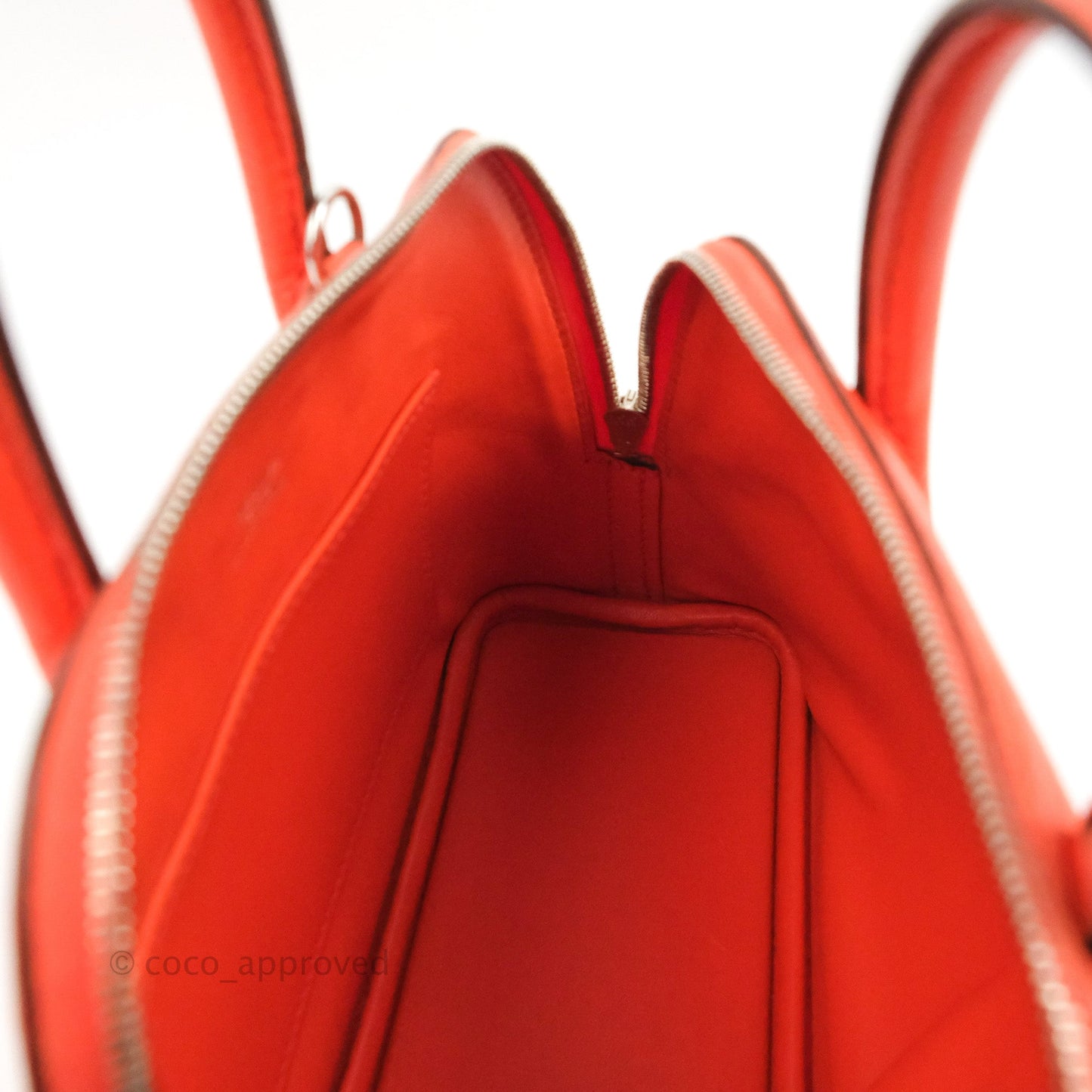 Hermès Bolide Mini 1923 Chevre Mysore Orange Poppy Palladium Hardware
