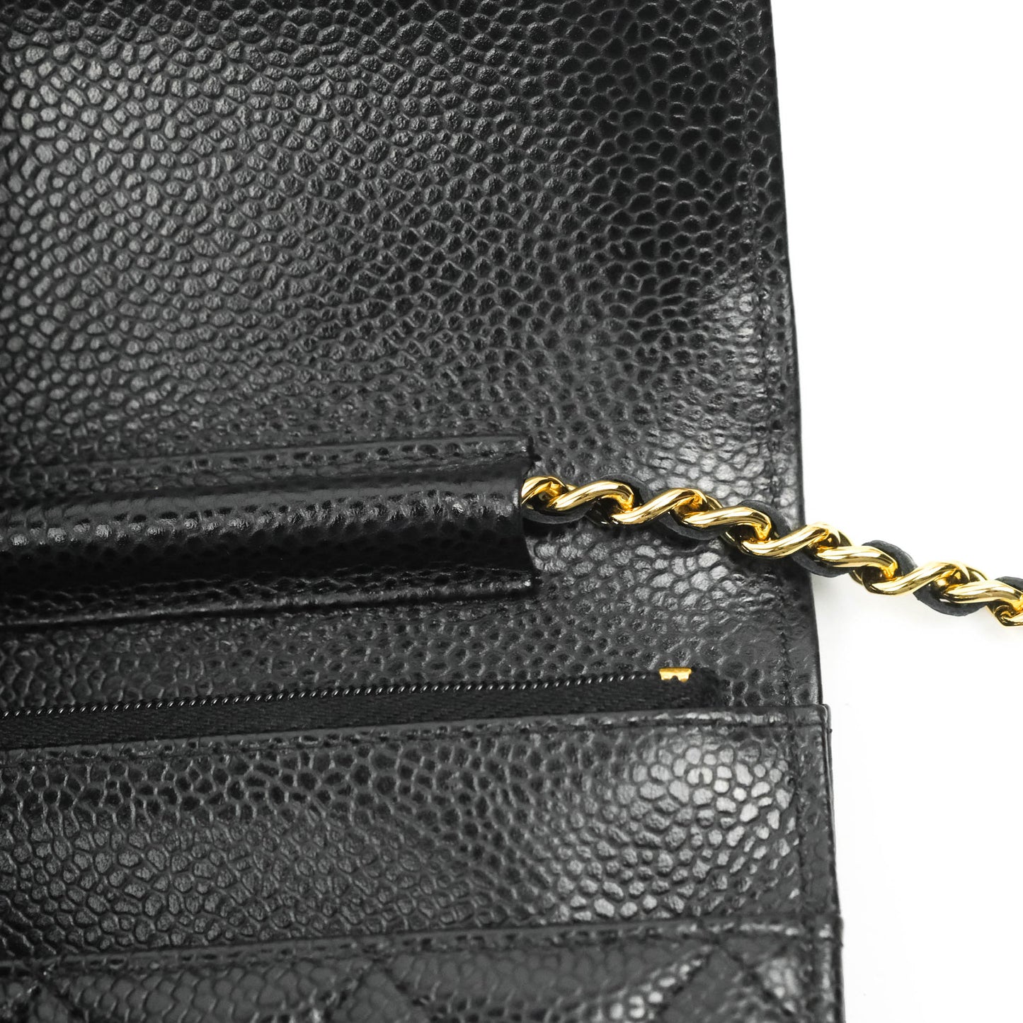 Chanel Quilted Classic WOC Black Caviar Gold Hardware