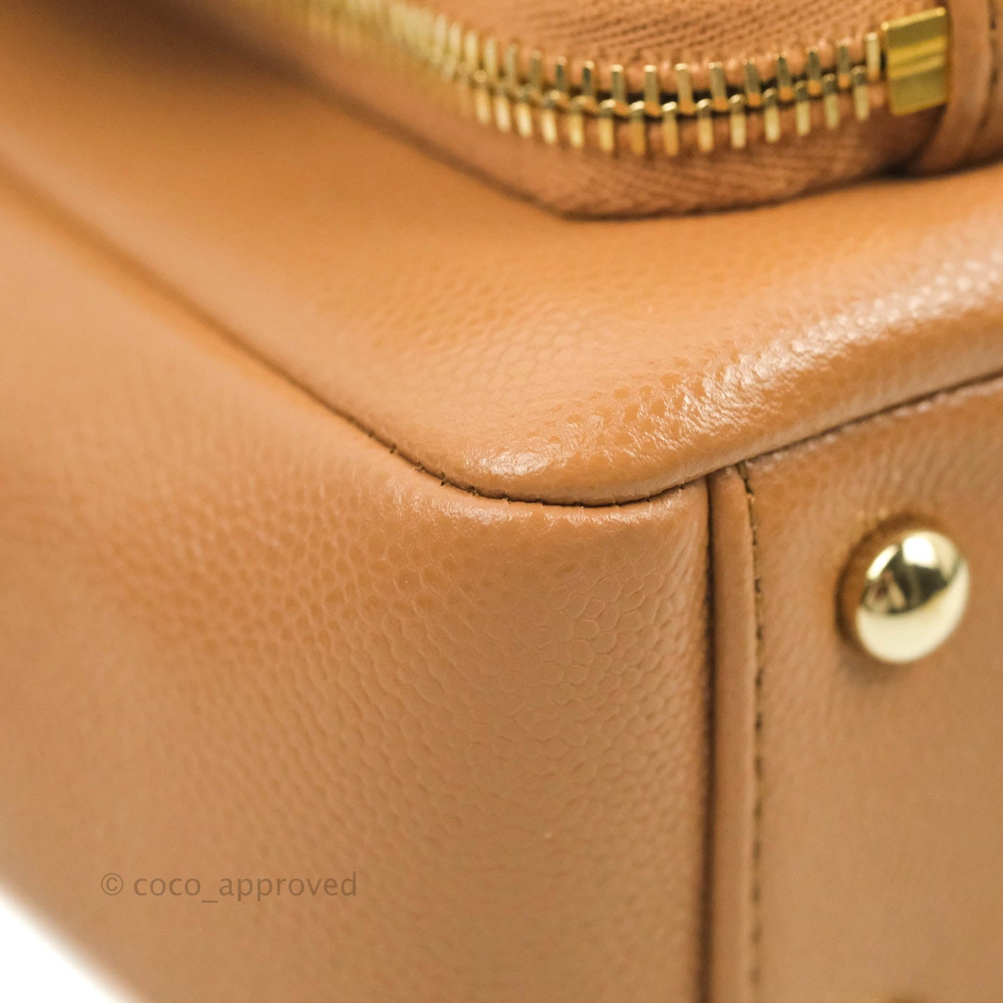 Chanel Quilted Medium Business Affinity Flap Caramel Caviar Gold Hardware 21P