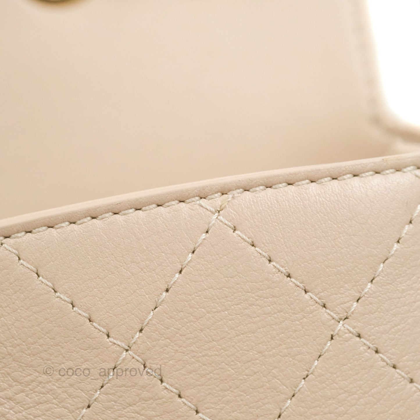 Chanel Flat Quilted Flap Bag Light Beige Calfskin Gold Hardware