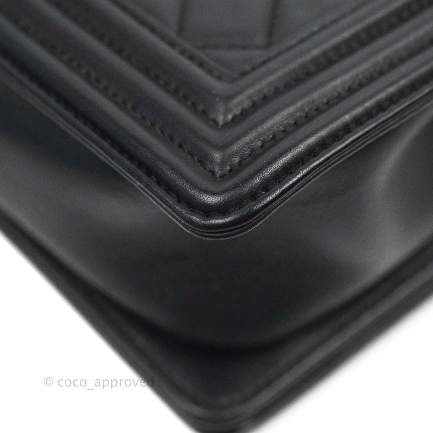 Chanel Quilted Medium Boy Black Lambskin Gold Hardware