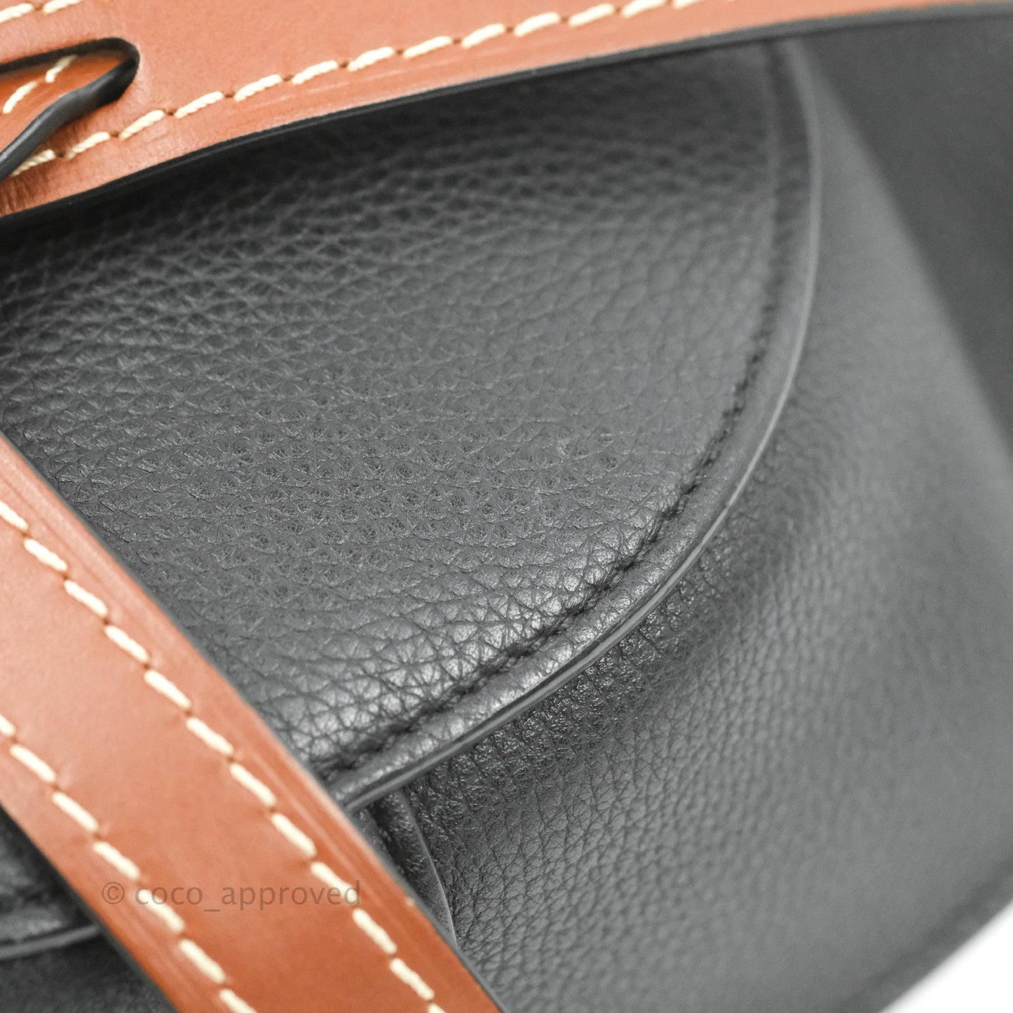 Loewe Small Gate Bag Black/Pecan Grained Calfskin