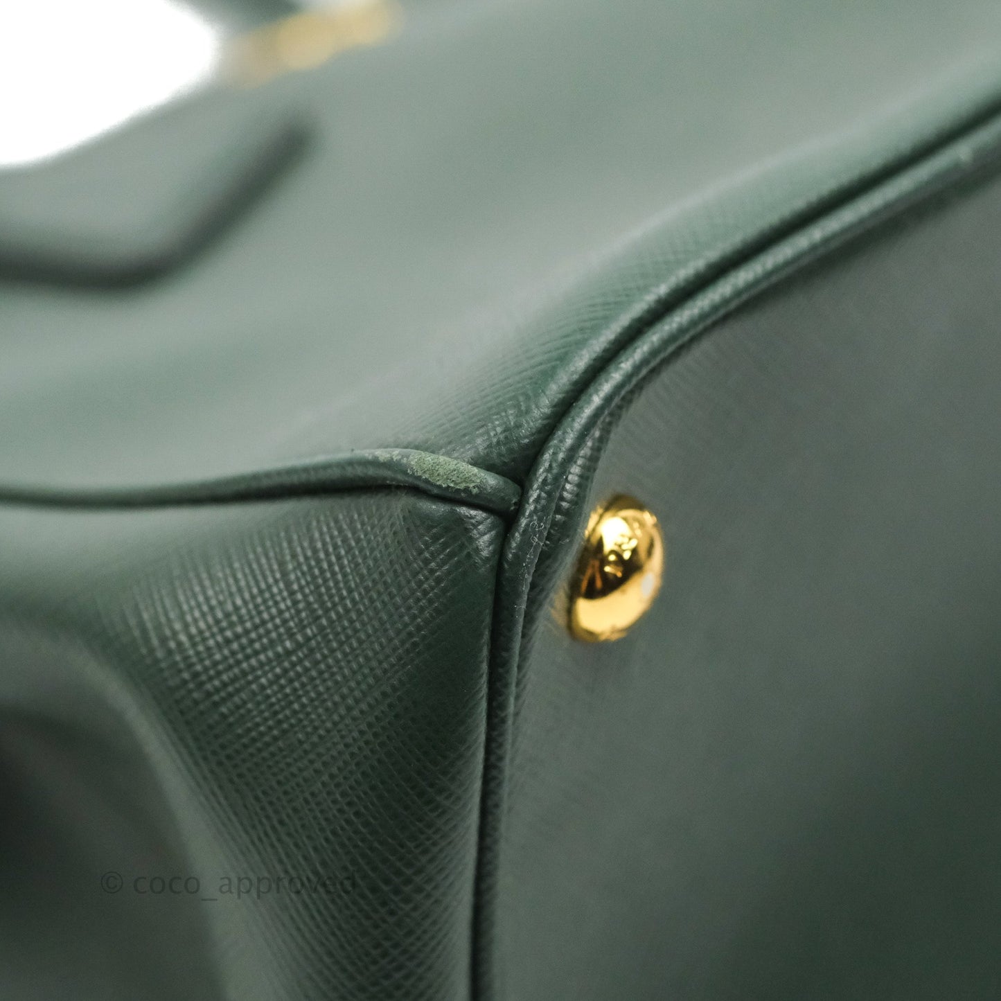 Prada Small Saffiano Lux Galleria Bag Emerald