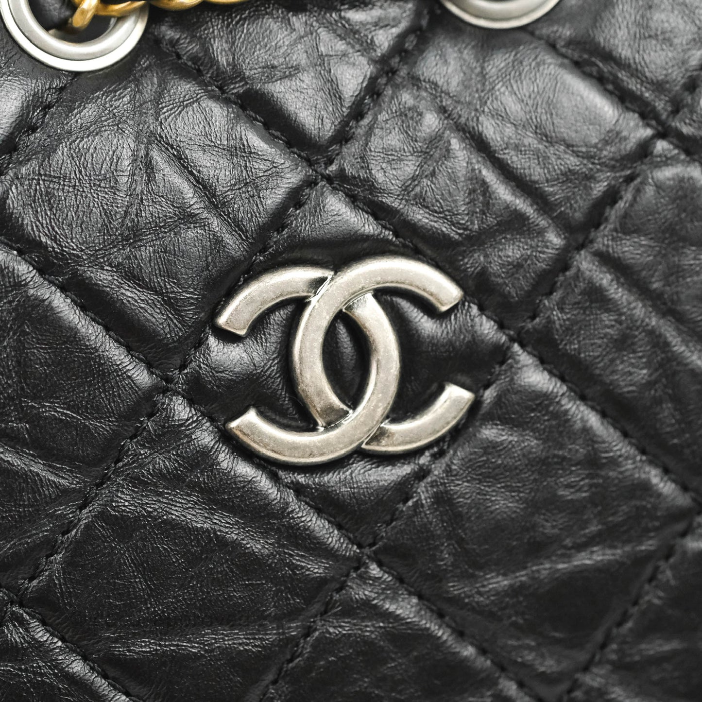 Chanel Small Gabrielle Backpack Black Aged Calfskin