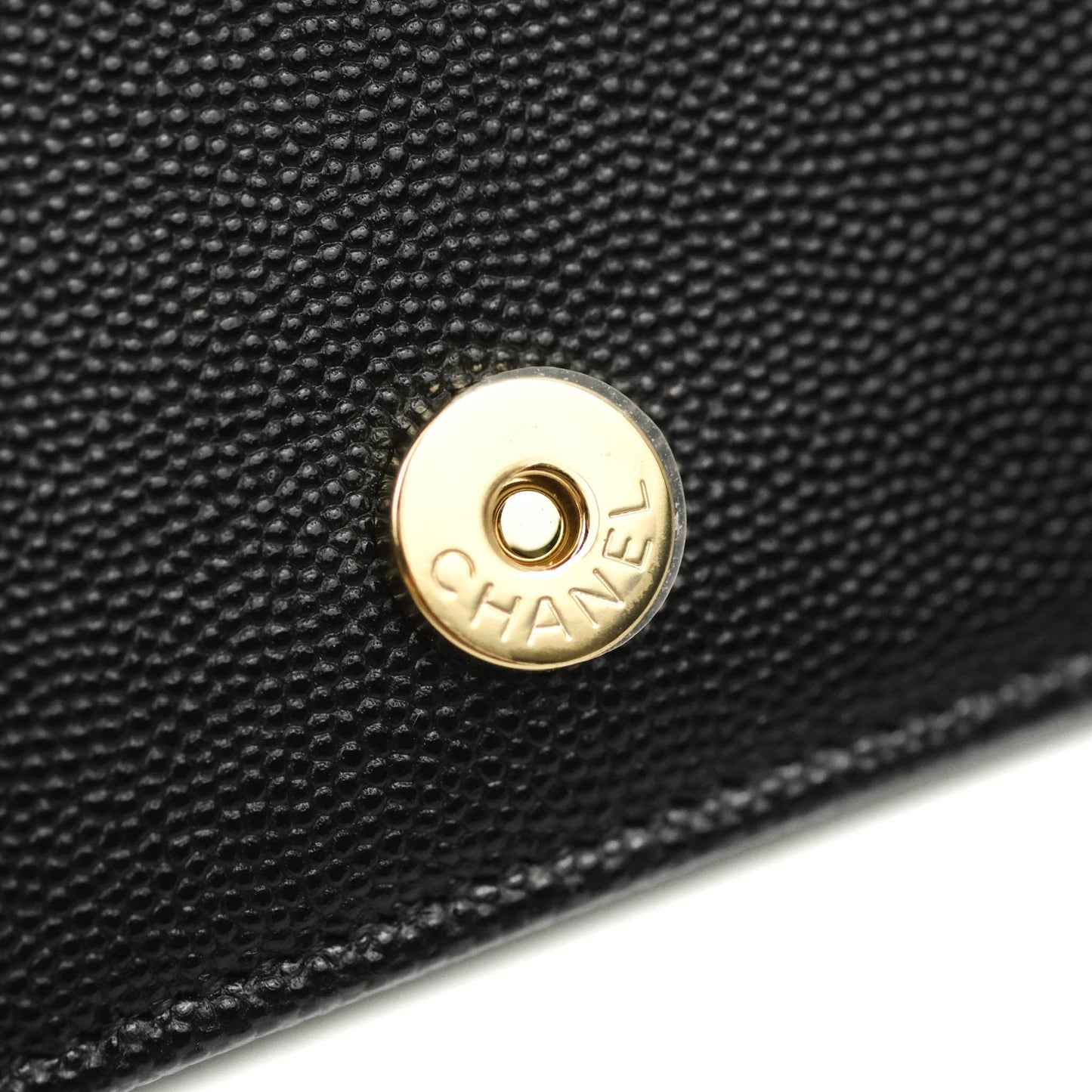 Chanel Quilted WOC Black Caviar Gold Hardware 22A