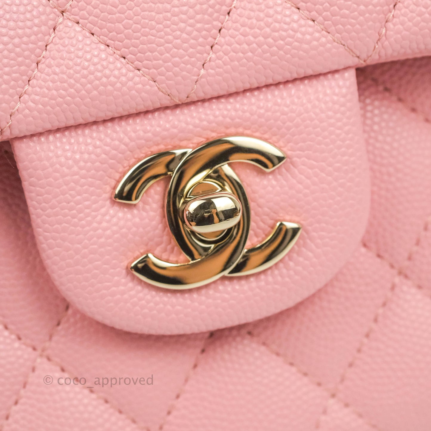 Chanel Classic Small S/M Flap Pink Caviar Gold Hardware 22C