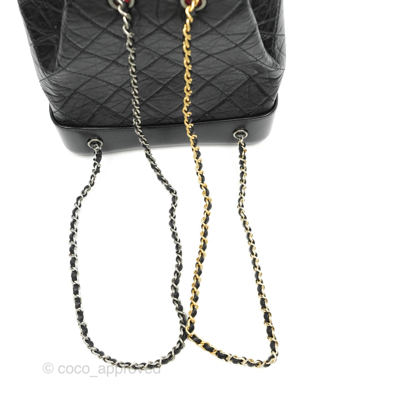 Chanel Small Gabrielle Backpack Black Aged Calfskin