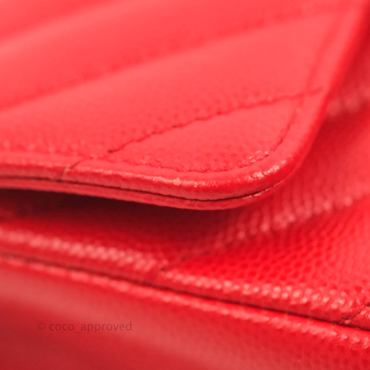 Chanel Quilted Mini Rectangular Flap Red Chevron Caviar Silver Hardware