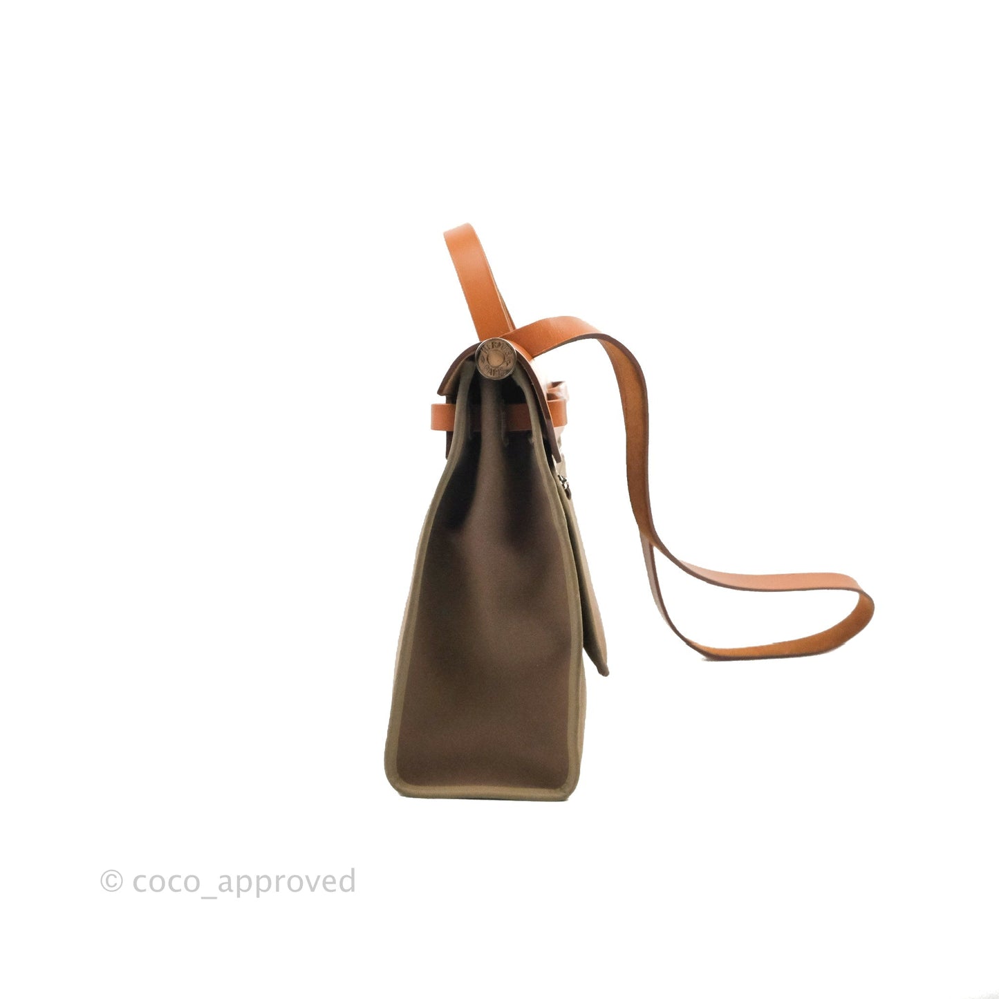 Hermès Herbag Zip 31 Etoupe/Fauve Canvas Palladium Hardware