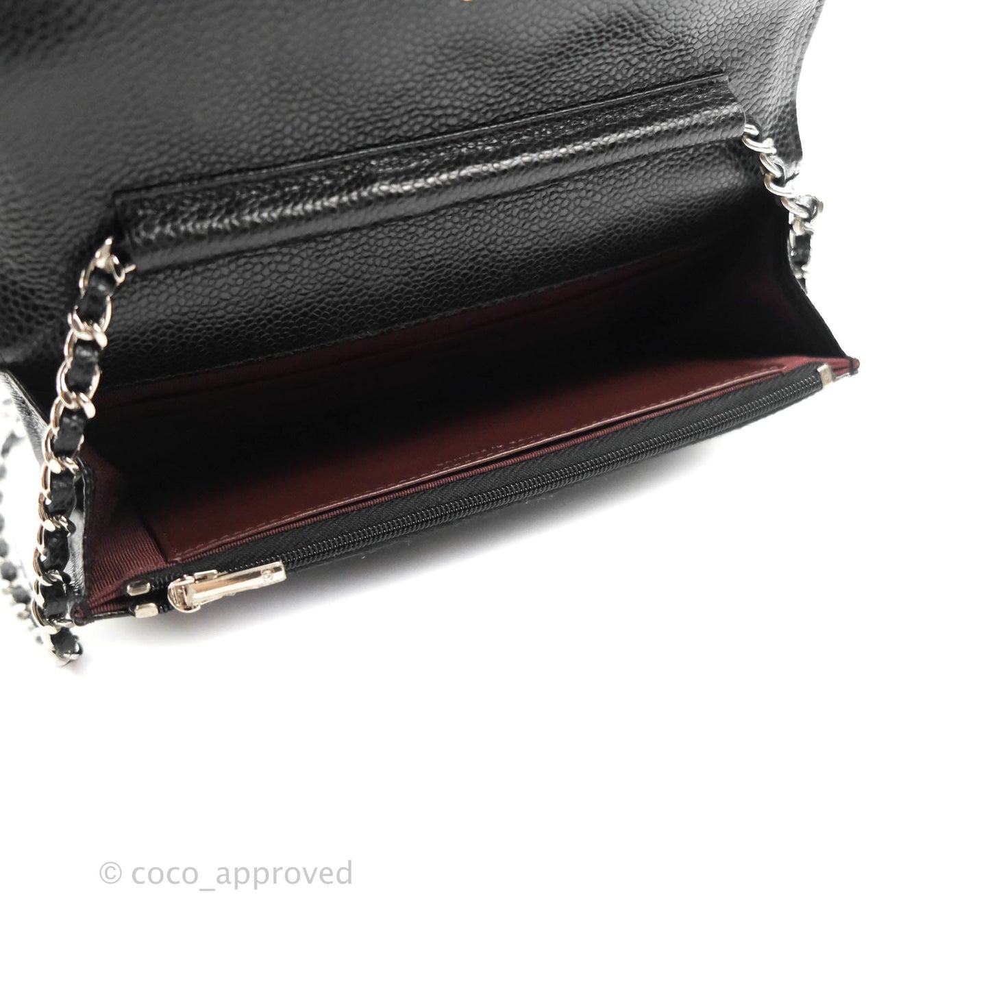 Chanel Quilted Classic WOC Black Caviar Silver Hardware