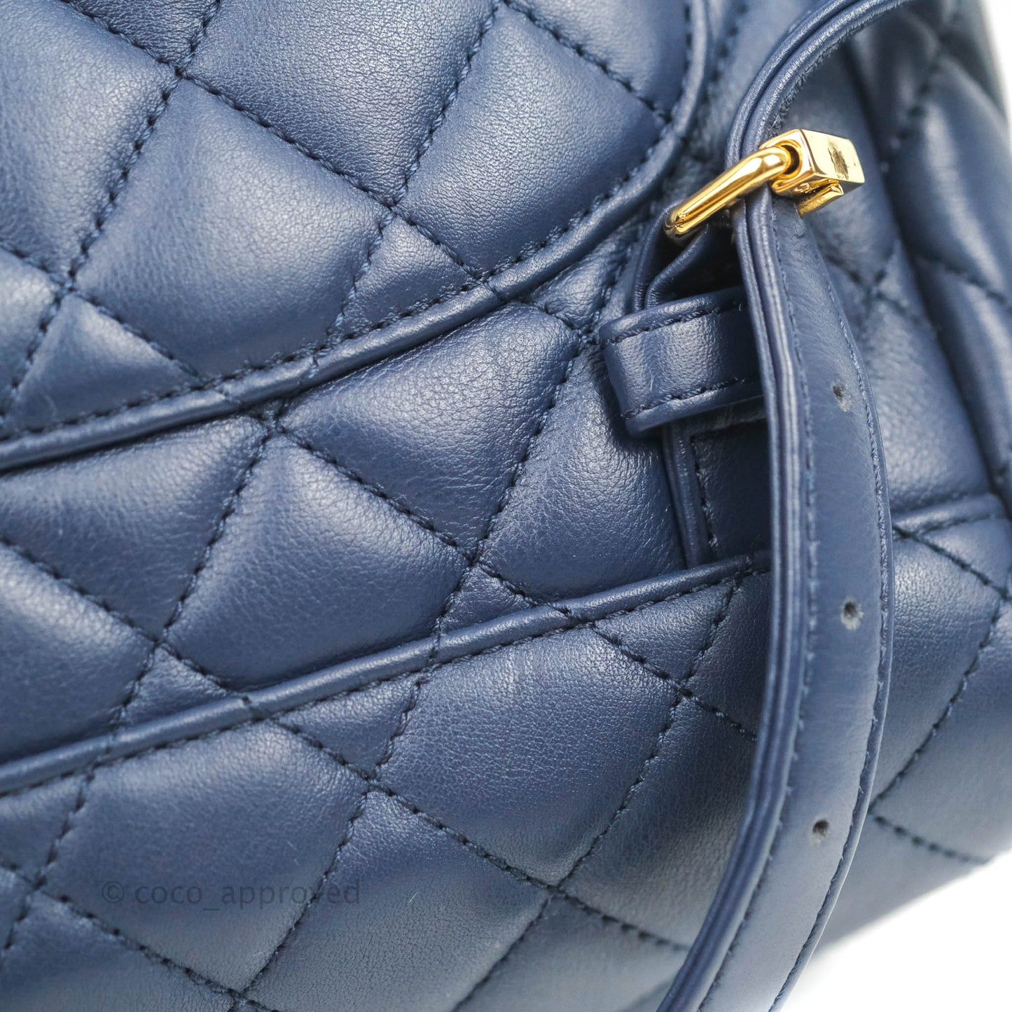 Chanel Mini Navy Calfskin Urban Spirit Backpack ⁣⁣⁣⁣⁣⁣⁣⁣⁣⁣⁣⁣⁣⁣Gold Hardware