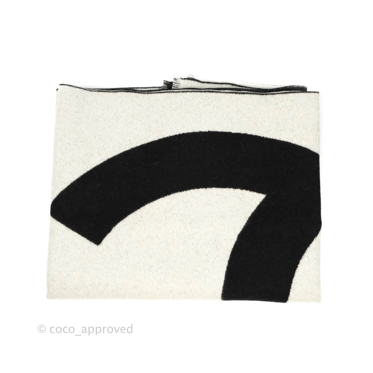 Chanel CC Black/White Cashmere Stole 21K