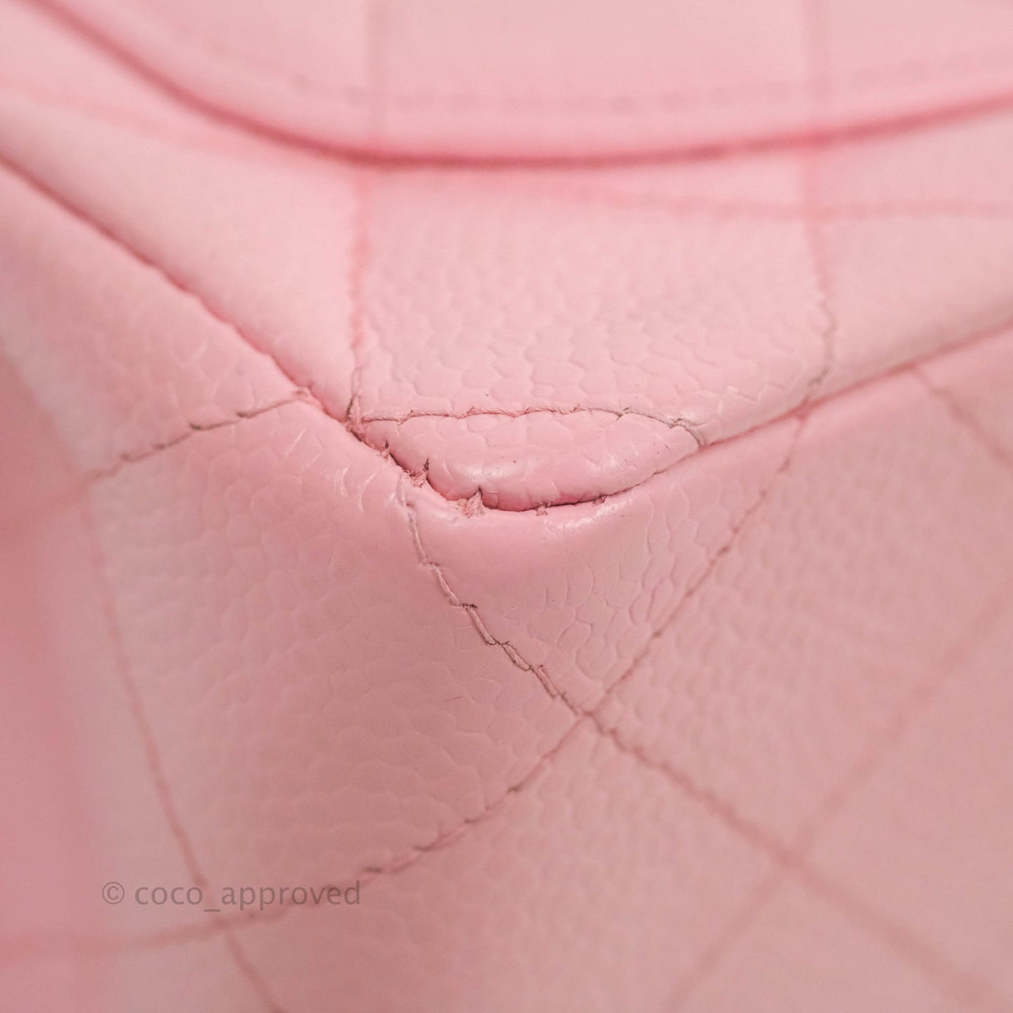 Chanel Quilted Vintage Mini Square Flap Pink Caviar Pink Hardware