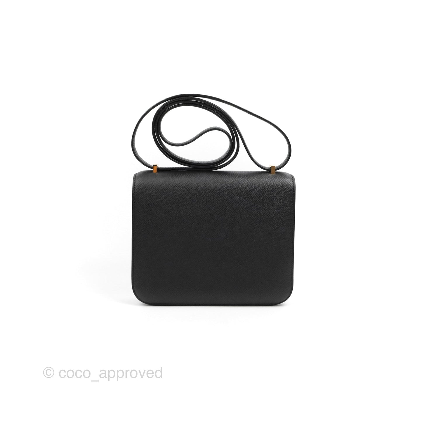 Hermès Constance Mini 18cm Black Epsom Rose Gold Hardware