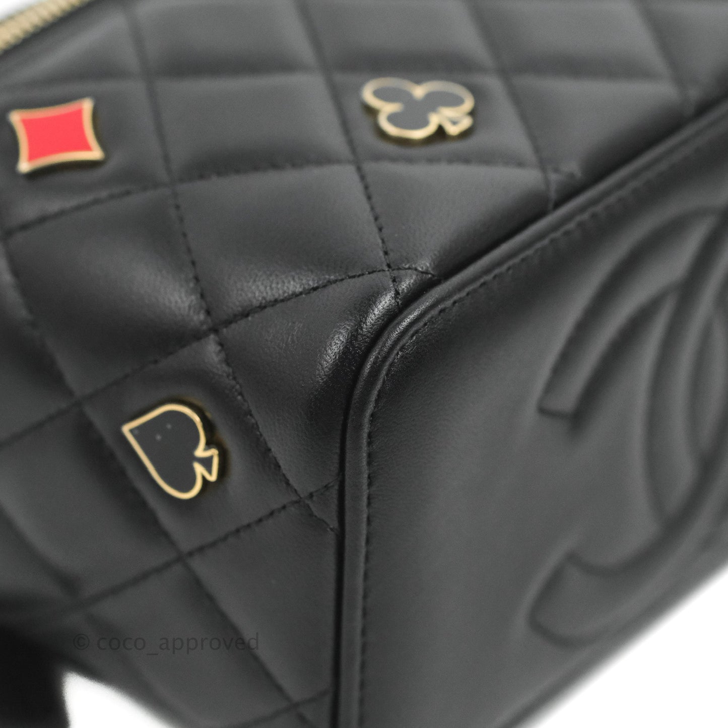 Chanel Vanity with Chain Black Lambskin Gold Hardware 23C