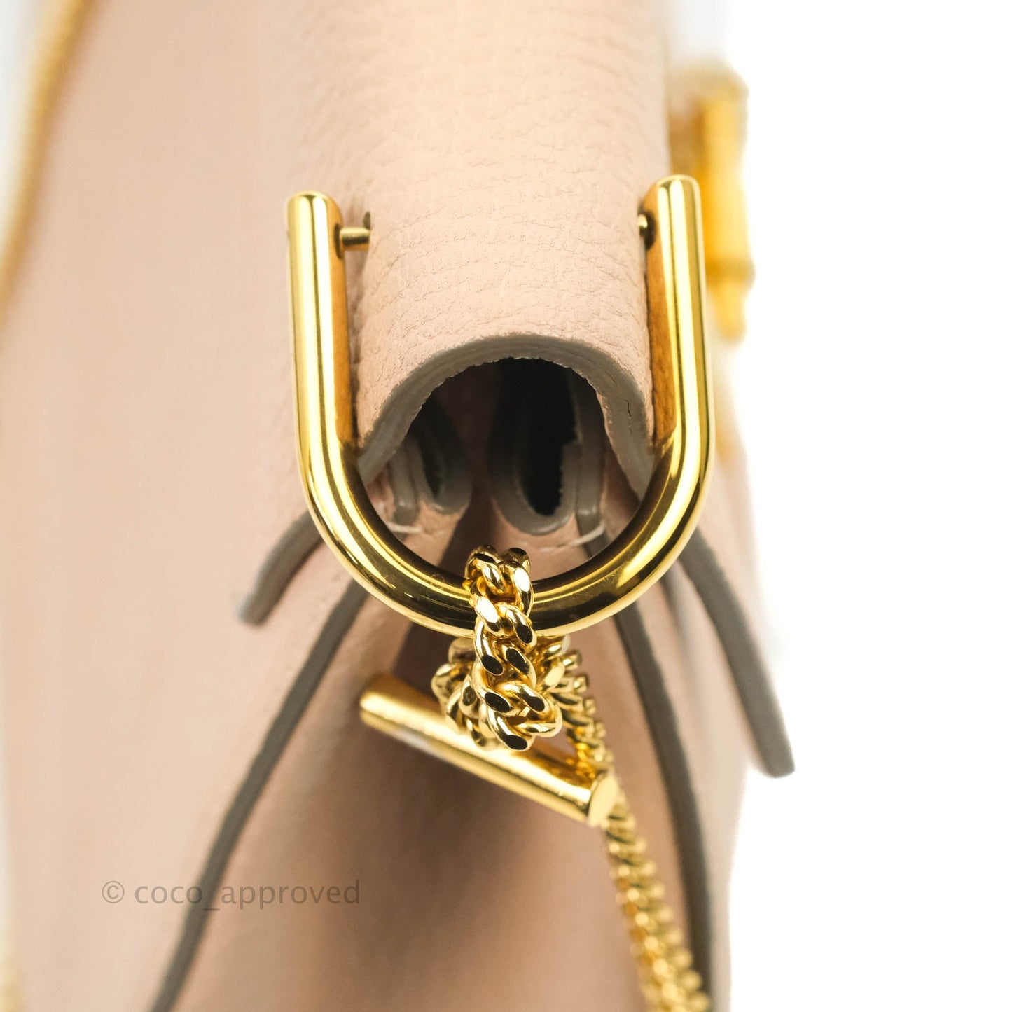 Chloe Drew Crossbody Bag Pink Grained Leather