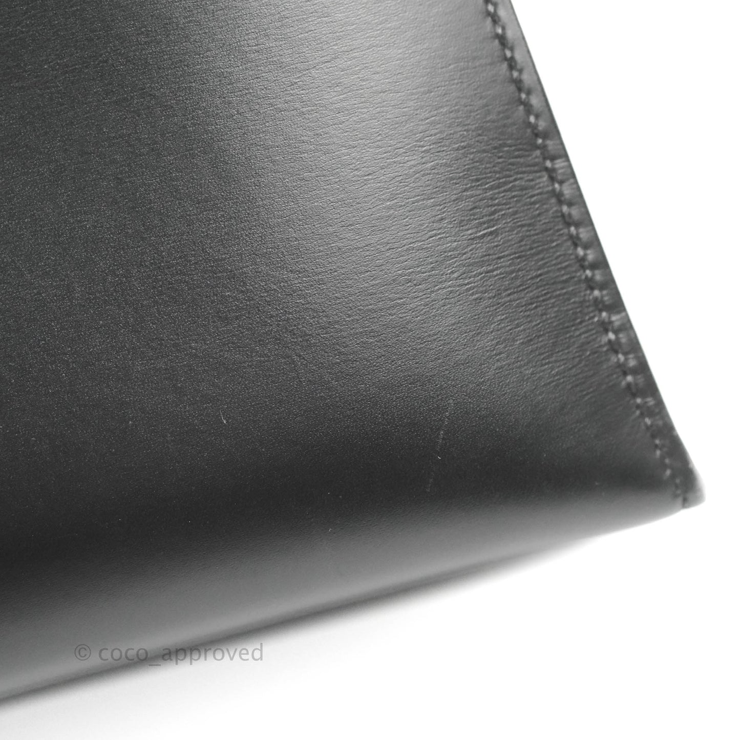 Hermès Kelly 28 Vintage Sellier Black Box Leather Gold Hardware