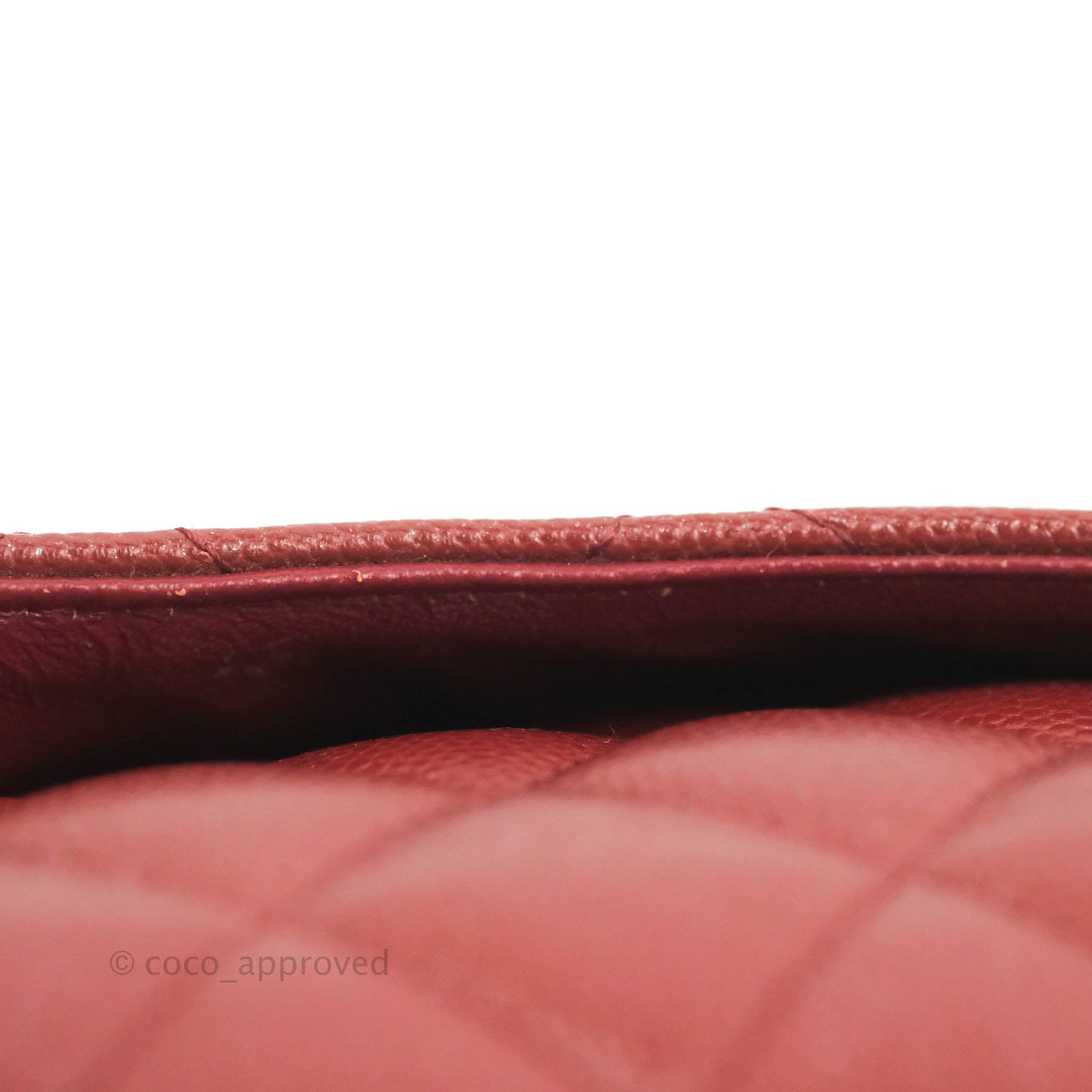 Chanel Small Classic Quilted Flap Iridescent Burgundy Caviar Aged Gold Hardware 18C