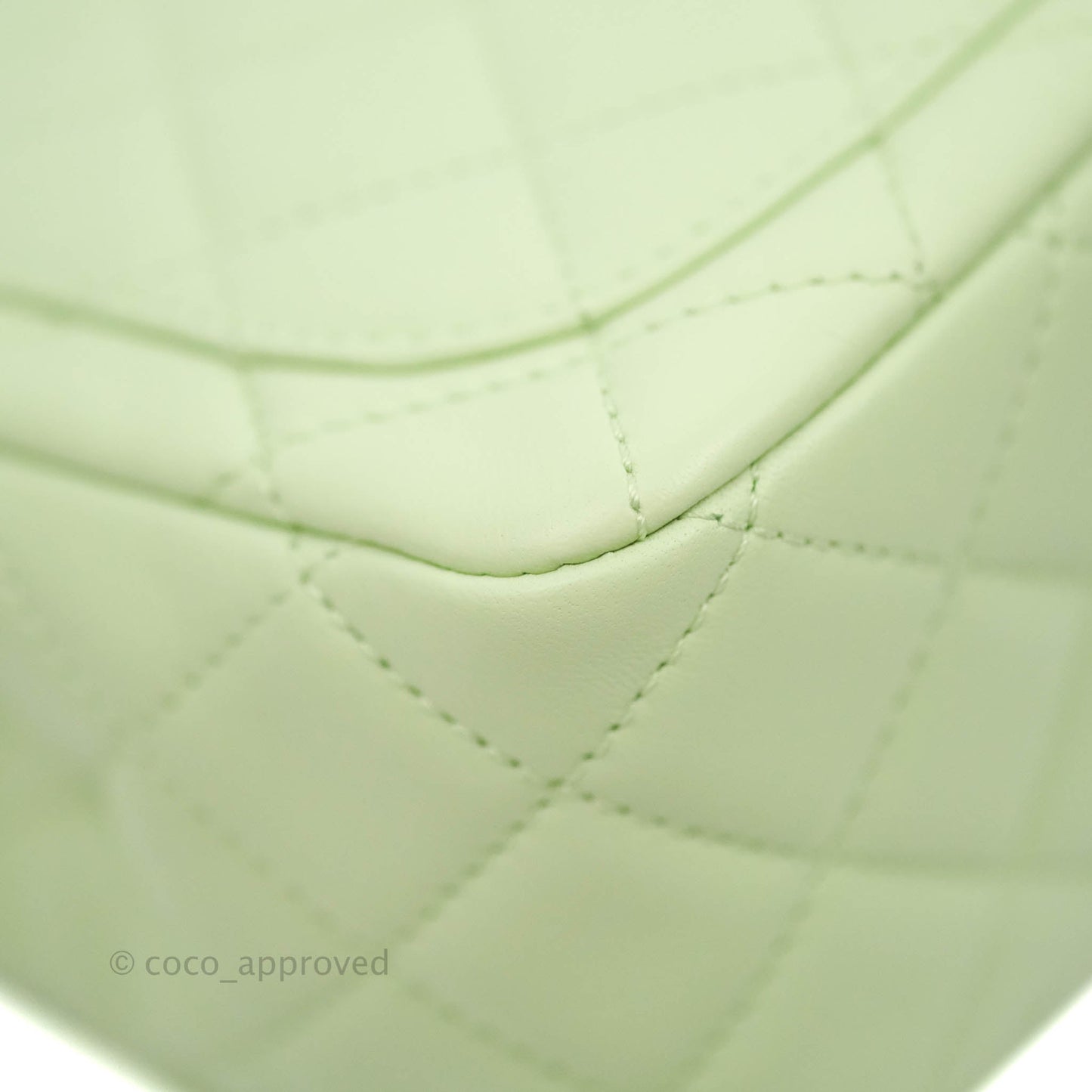 Chanel Pearl Crush Mini Square Quilted Avocado Green Lambskin Aged Gold Hardware