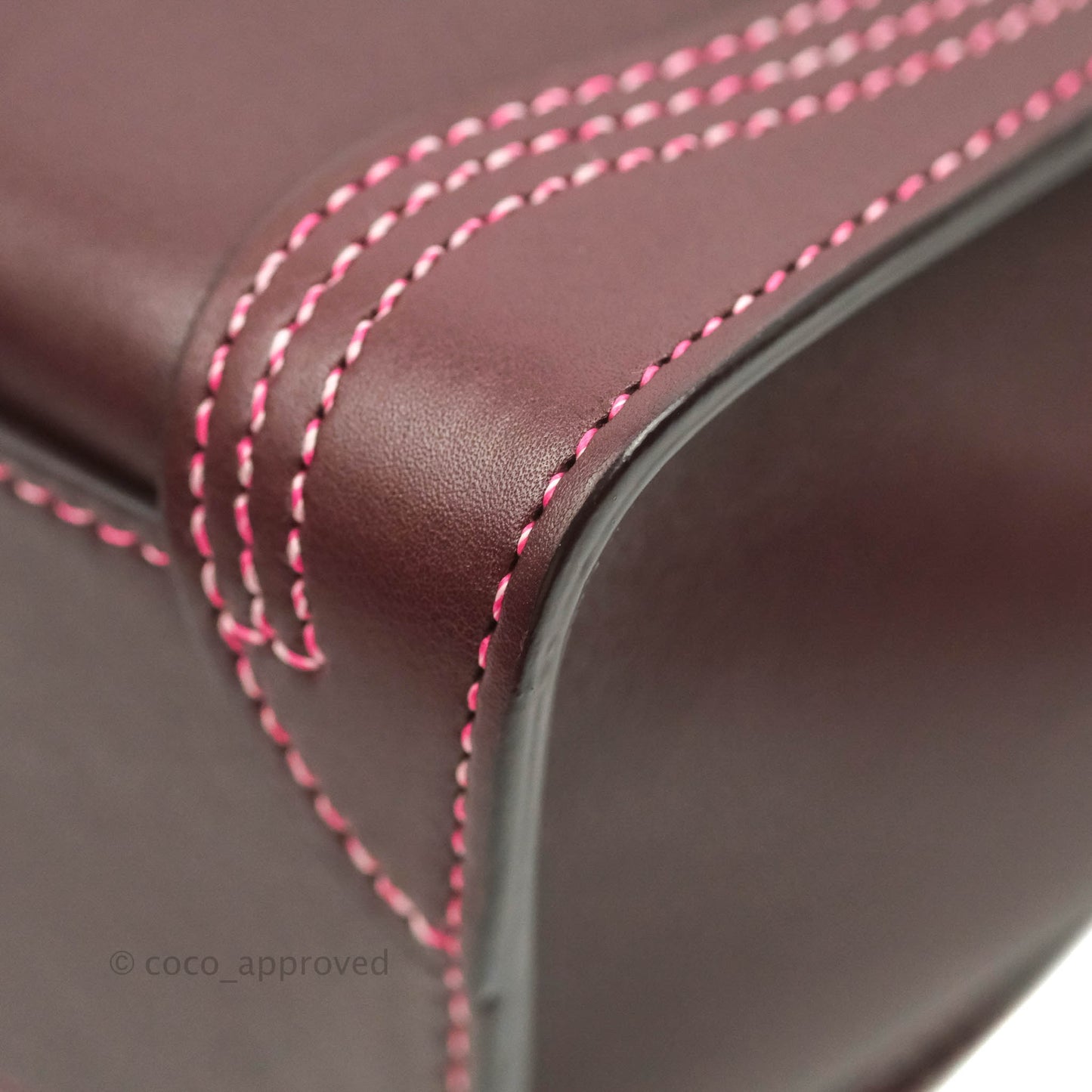 Celine Nano Luggage Bag Burgundy Gold Hardware