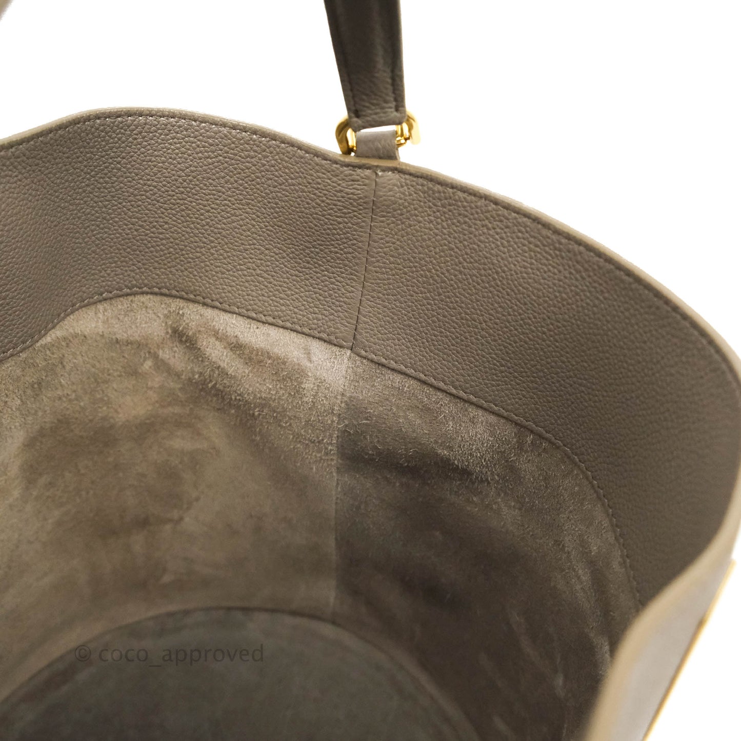 Celine Bucket 16 Bag in Supple Grained Calfskin Pebble Gold Hardware