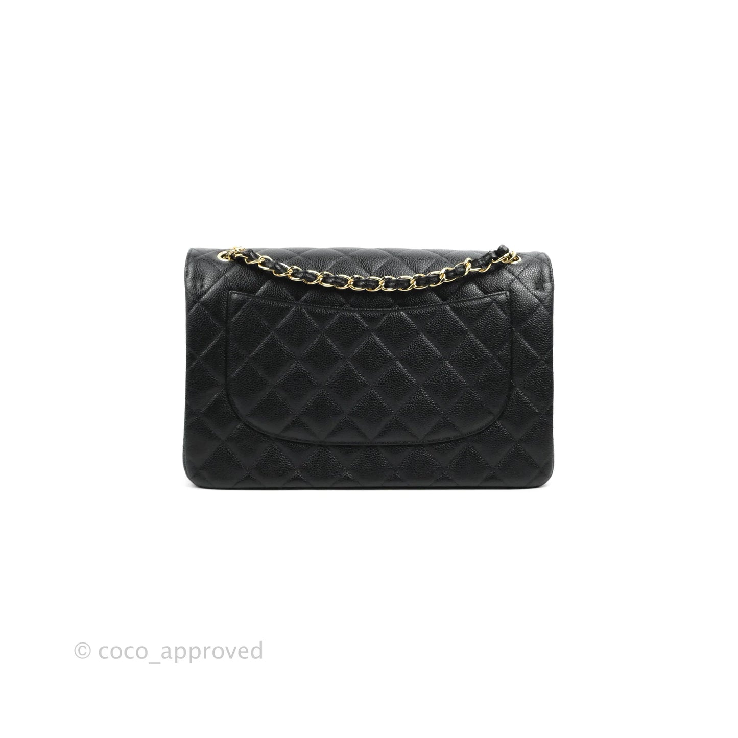 Chanel Jumbo Double Flap Black Caviar Gold Hardware