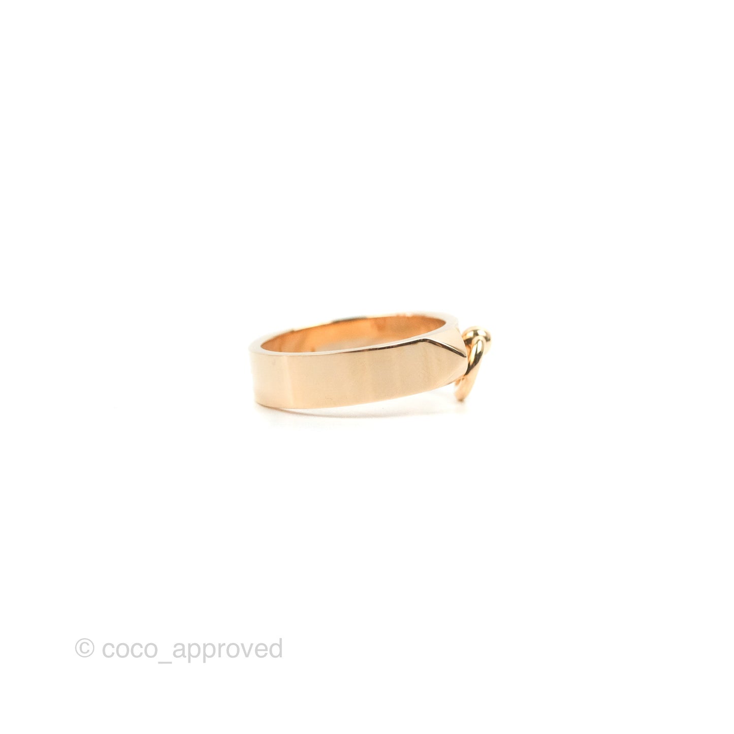 Hermes Collier de Chien Ring Small Model Rose Gold Size 53